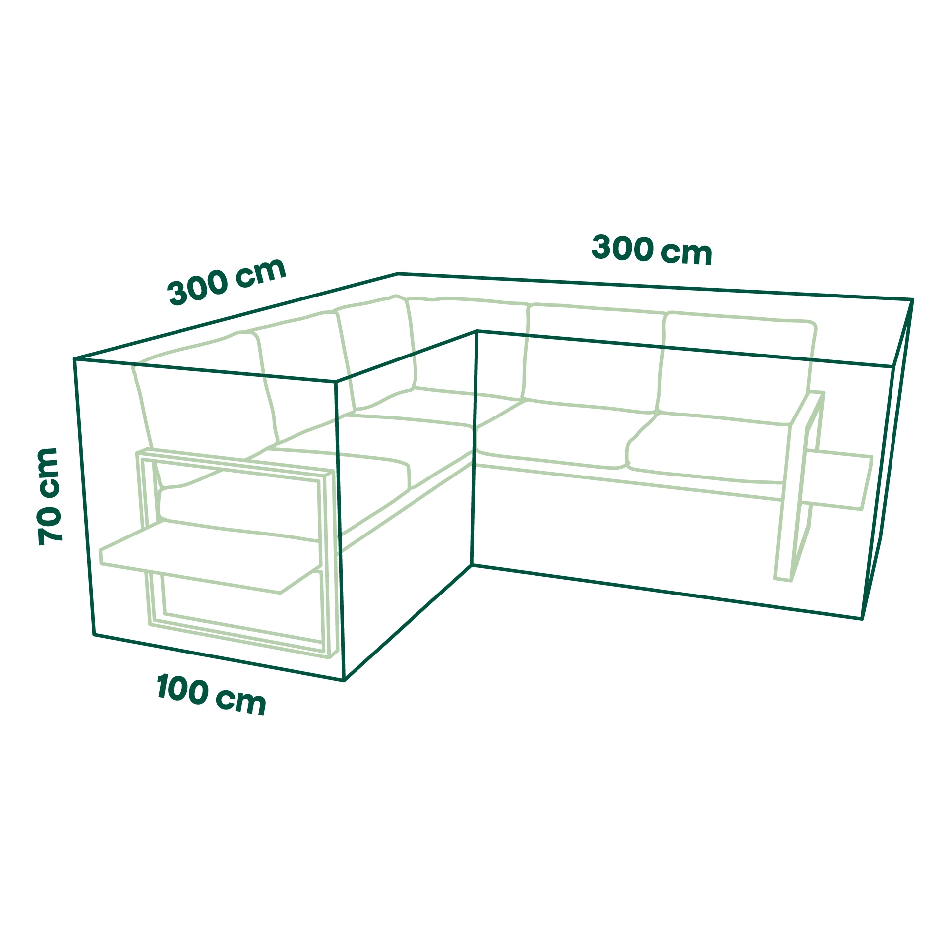 Beschermhoes Plus loungeset | 300 x 300 x 100 x 70...