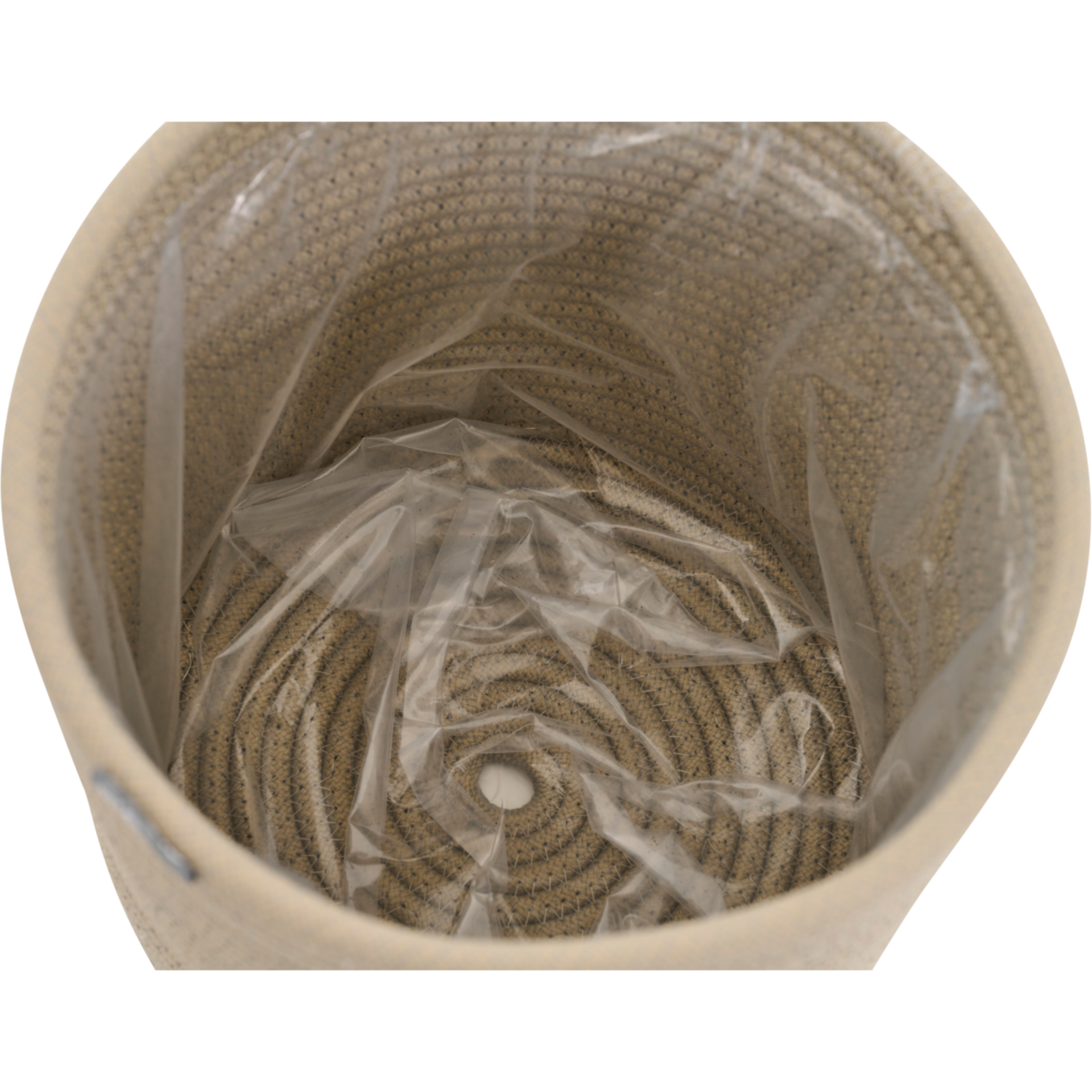 Pflanzgefäß | LINEA Ø 24/20 cm creme Kordel | S...