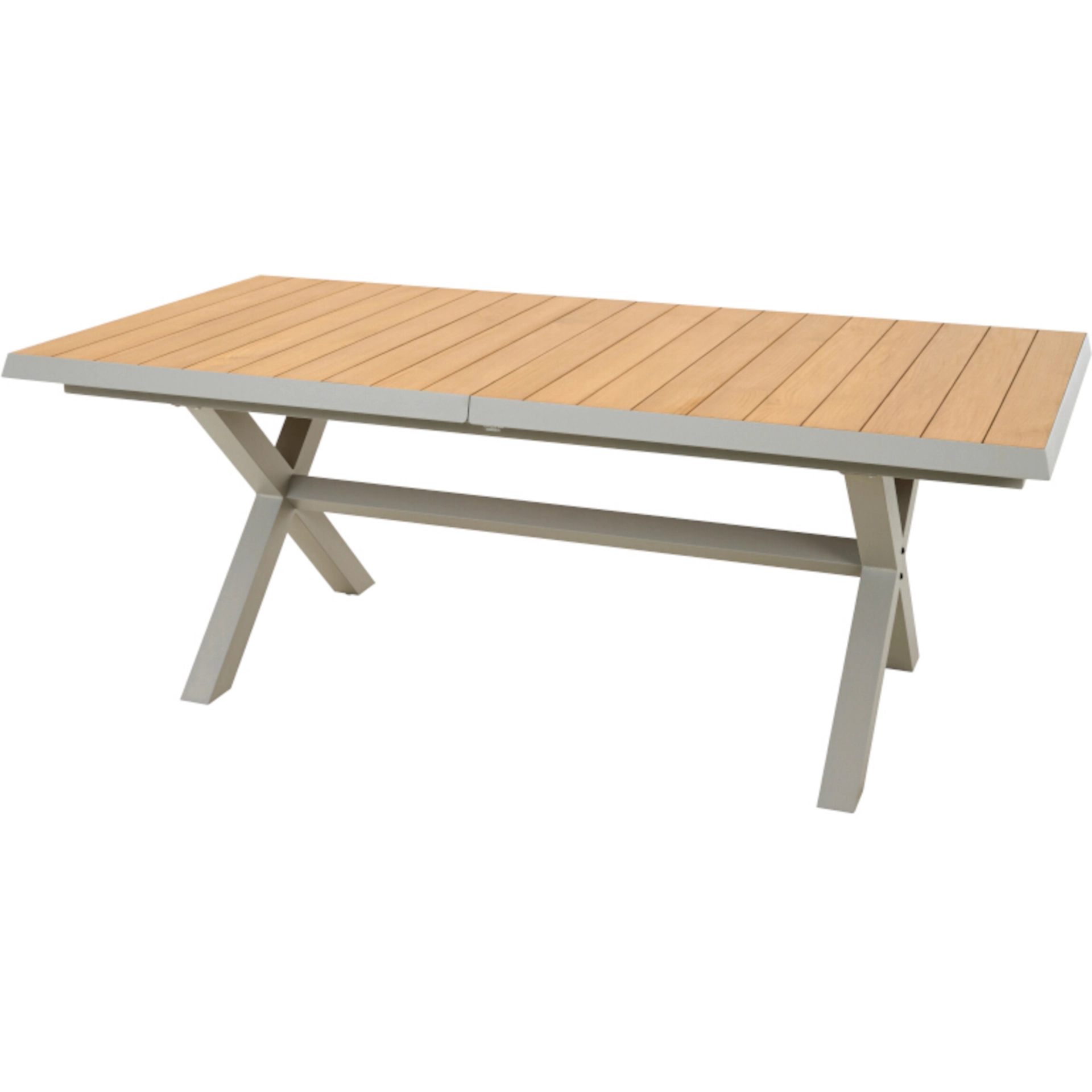 Ausziehtisch SINCRO matt seidengrau / Teak FSC | G...