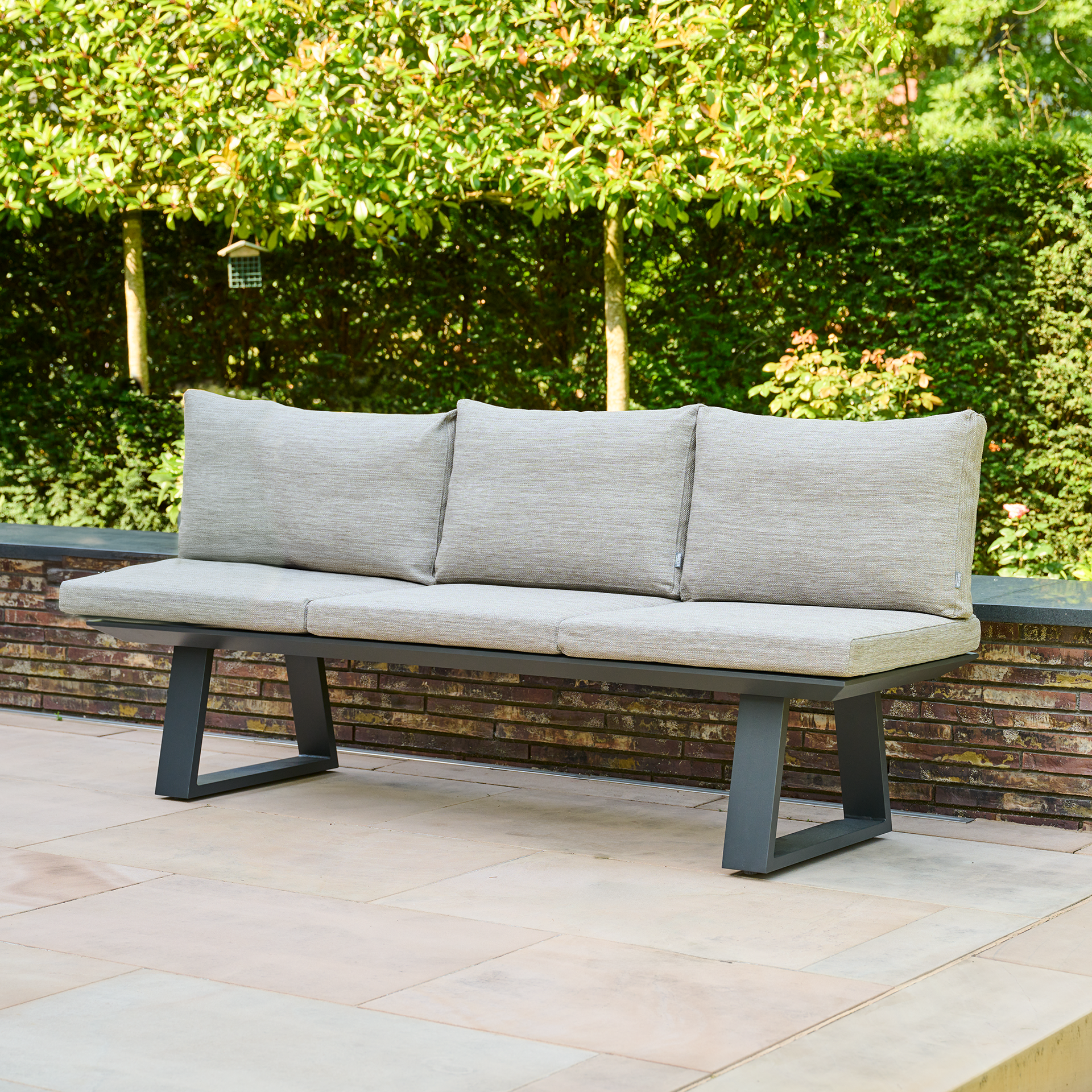 REPTON 3er Dining Bank | mix taupe / anthrazit