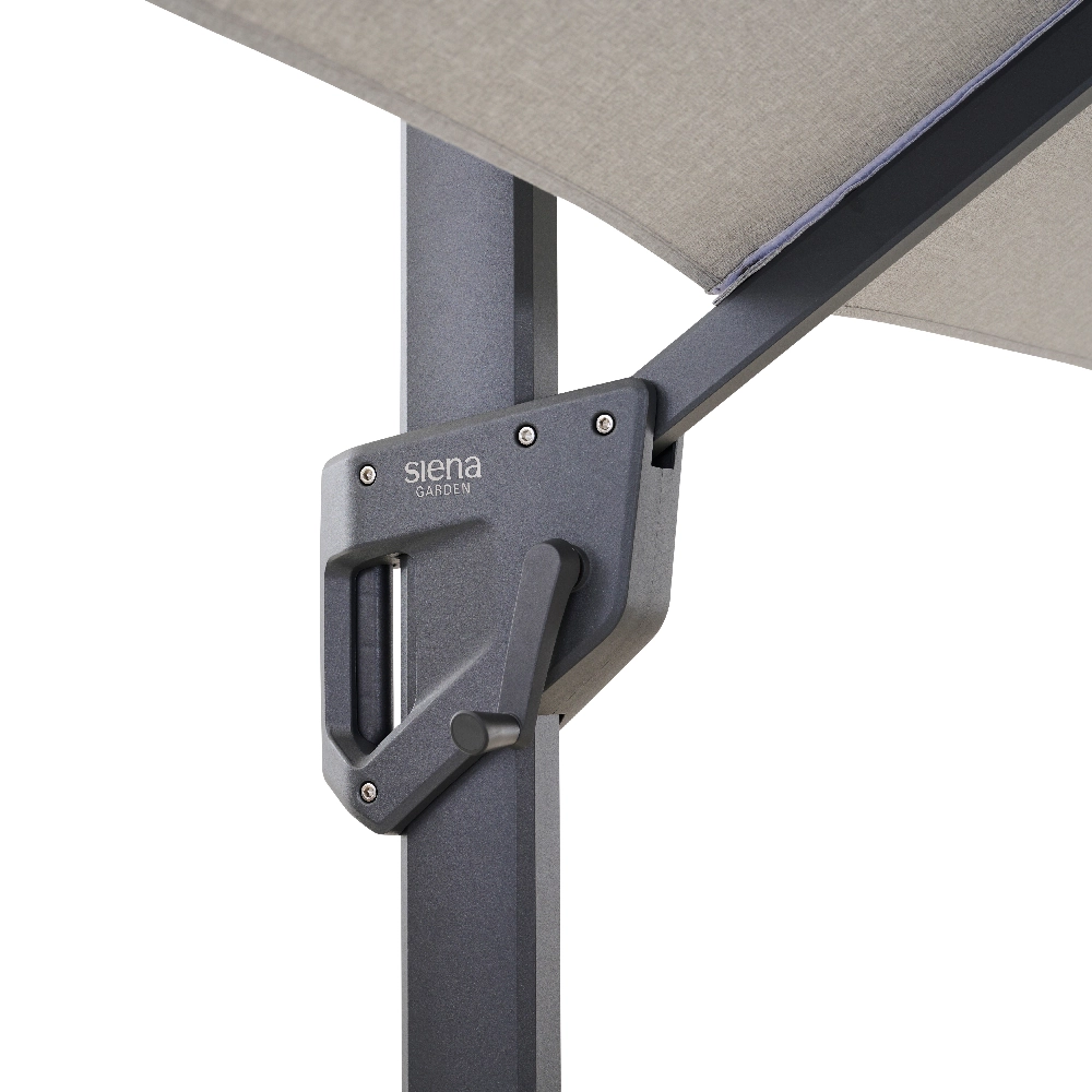 PINO zweefparasol | 310 x 210 cm | grijs gemêleerd / a...