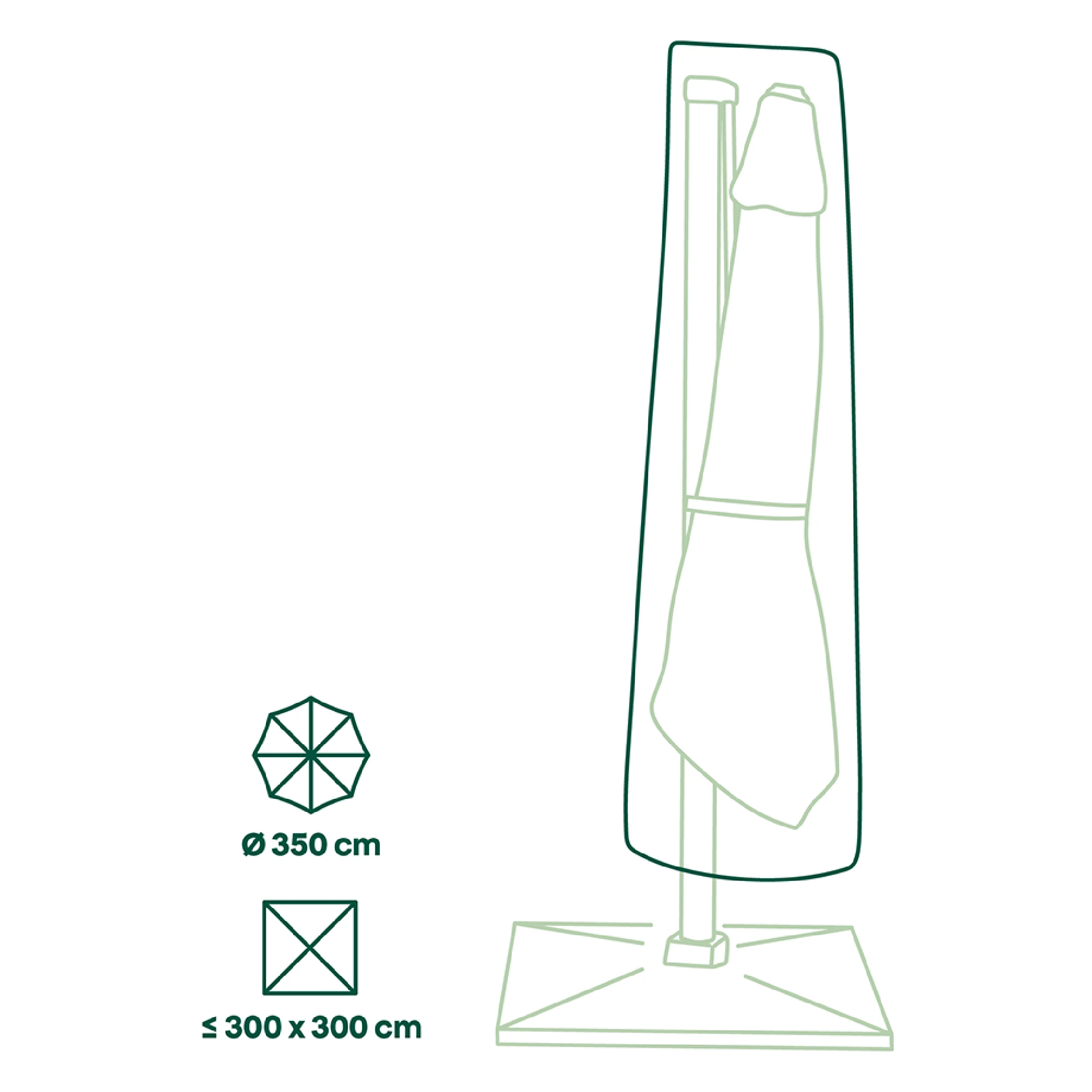 Schutzhülle Plus Ampelschirm | 250 x 55/60 cm