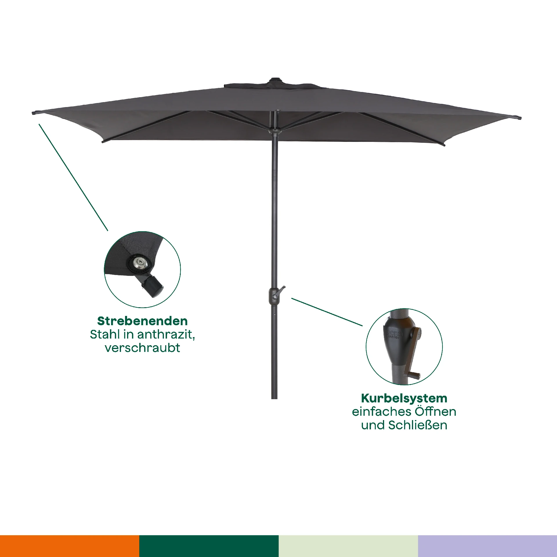 Sonnenschirme | Isa Mittelstockschirm 200x300cm | ...