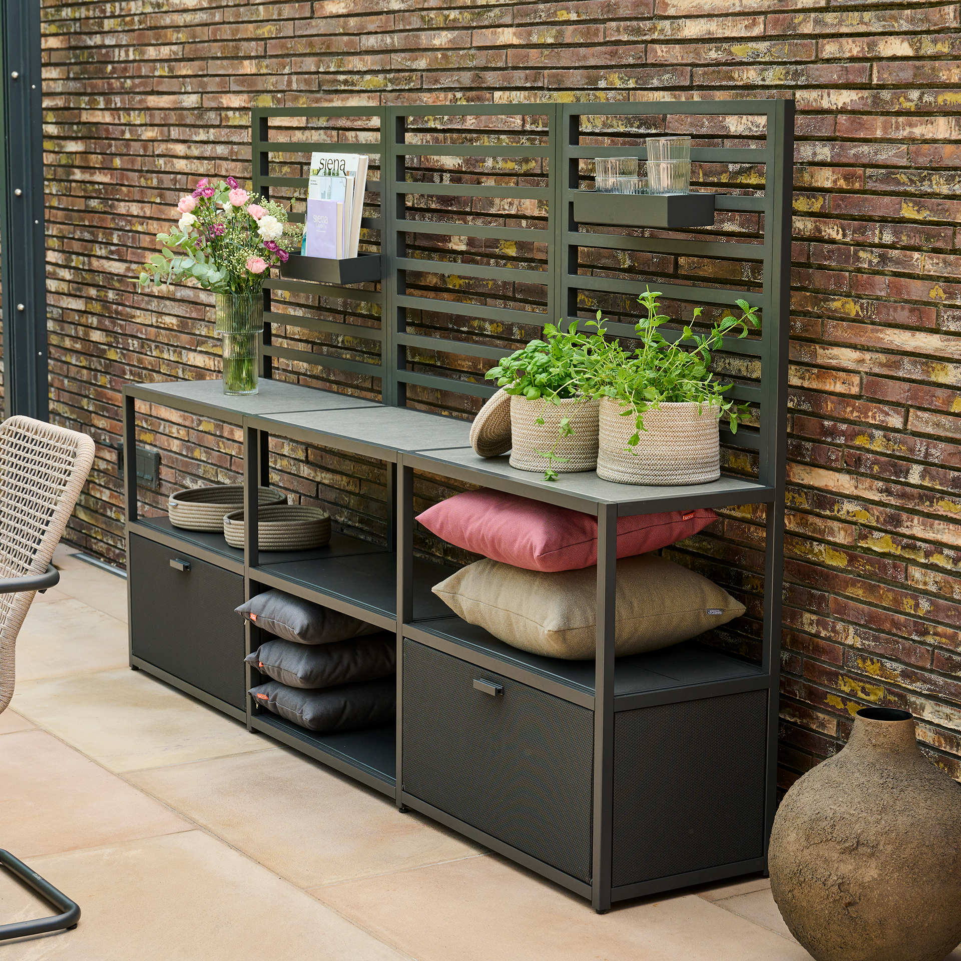 CLARK Regal | 75 x 40 x 145 cm | anthrazit