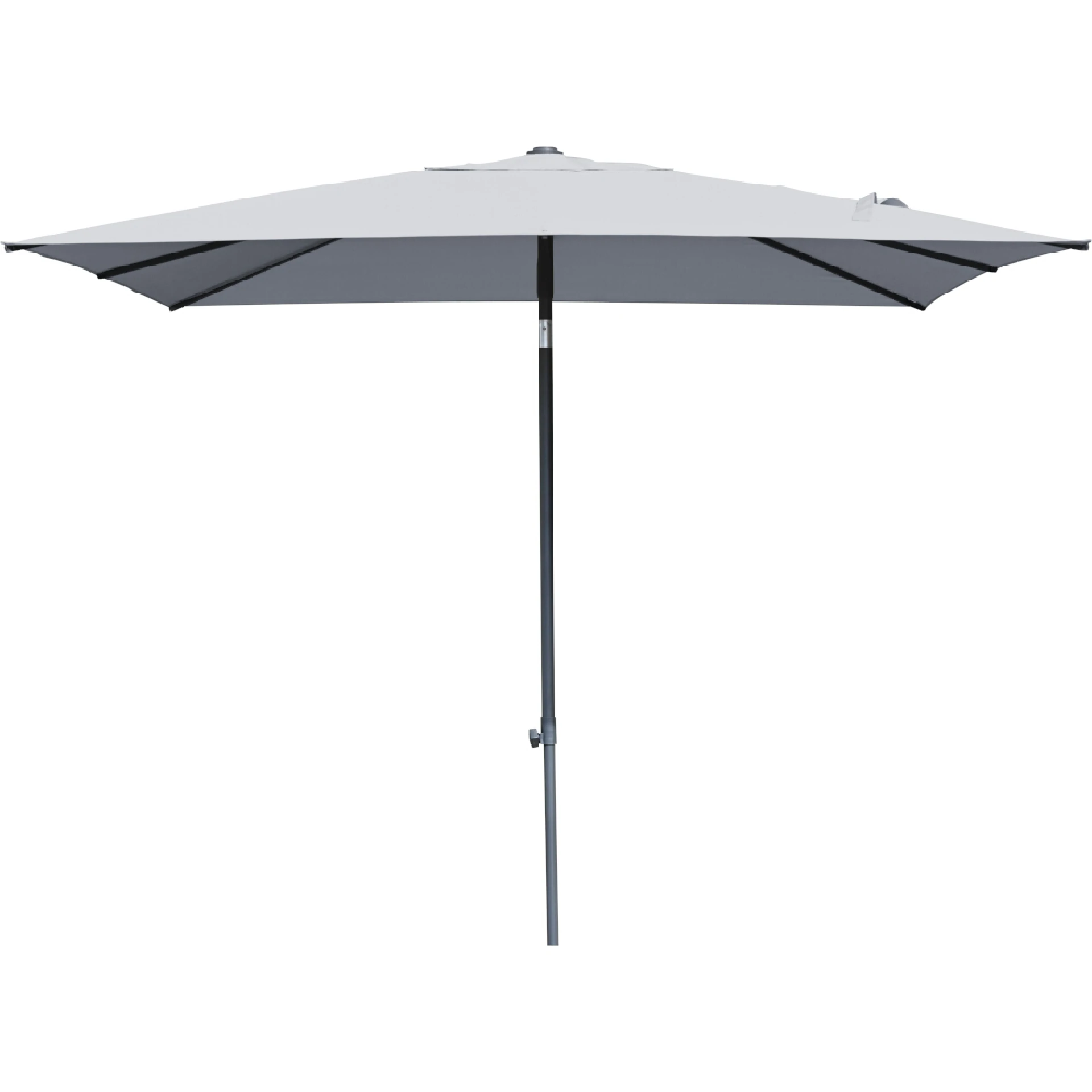 FAGUS Mittelstockschirm PushUp | 250 x 250 cm | grau / anthrazit