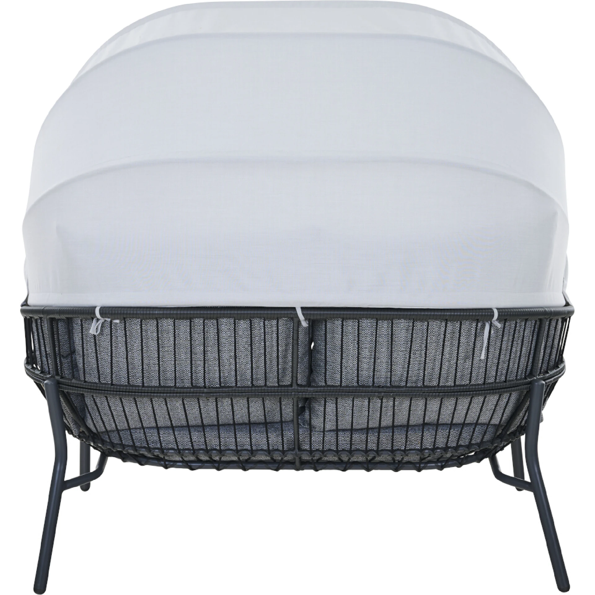 BALI Loungeset | 2er Bank + Fußablage + 2 Tische ...