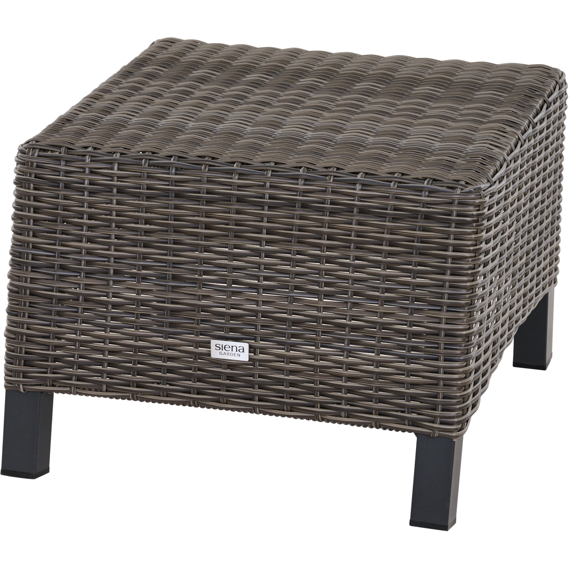 Corido Hocker | Rattangeflecht charcoal grey