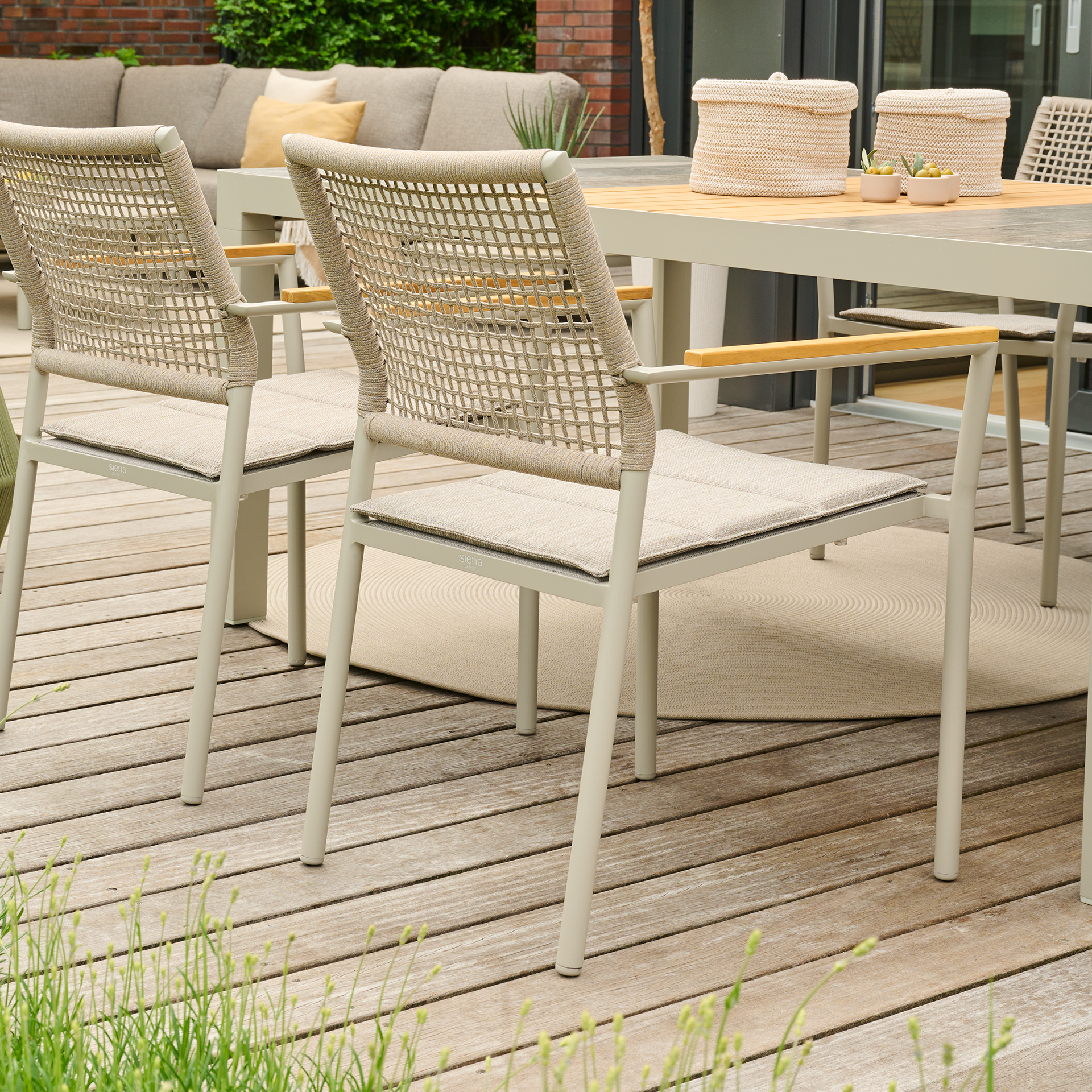 KENT Stapelsessel | Teakholz FSC 100 % | taupe gra...