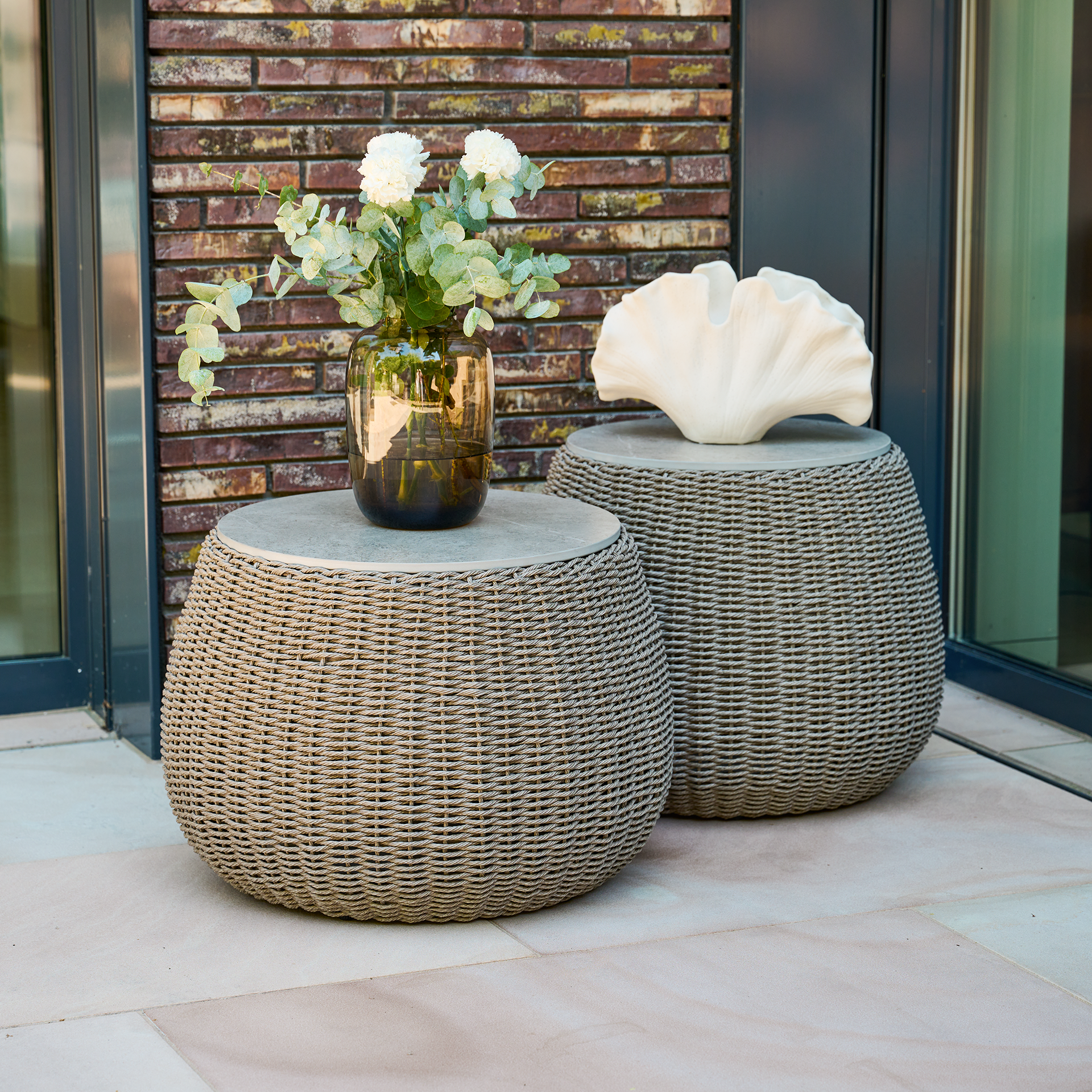 LIGURIA Beistelltisch |  Ø 60 cm | taupe / anthra...