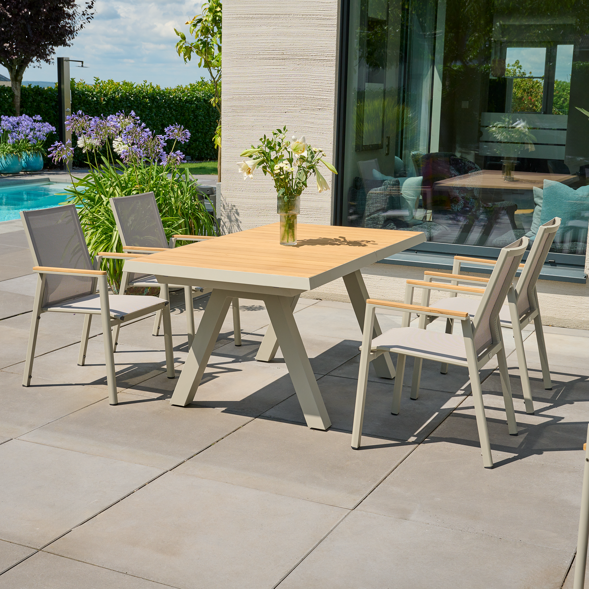 REPTON BOLOGNA | Teakholz FSC 100 %  | taupe grau ...