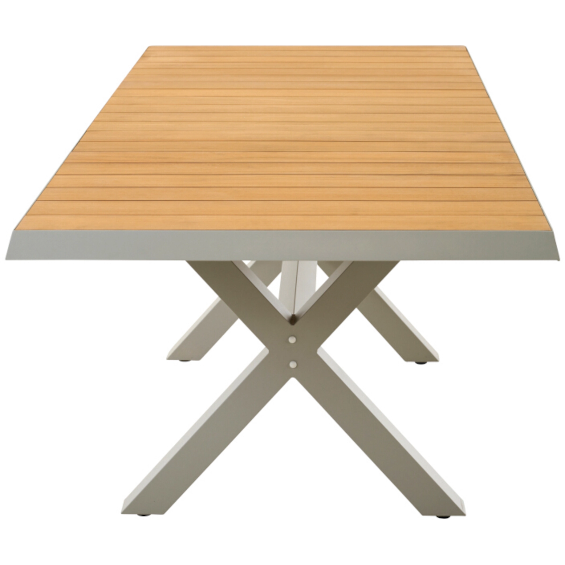 Ausziehtisch SINCRO matt seidengrau / Teak FSC | G...