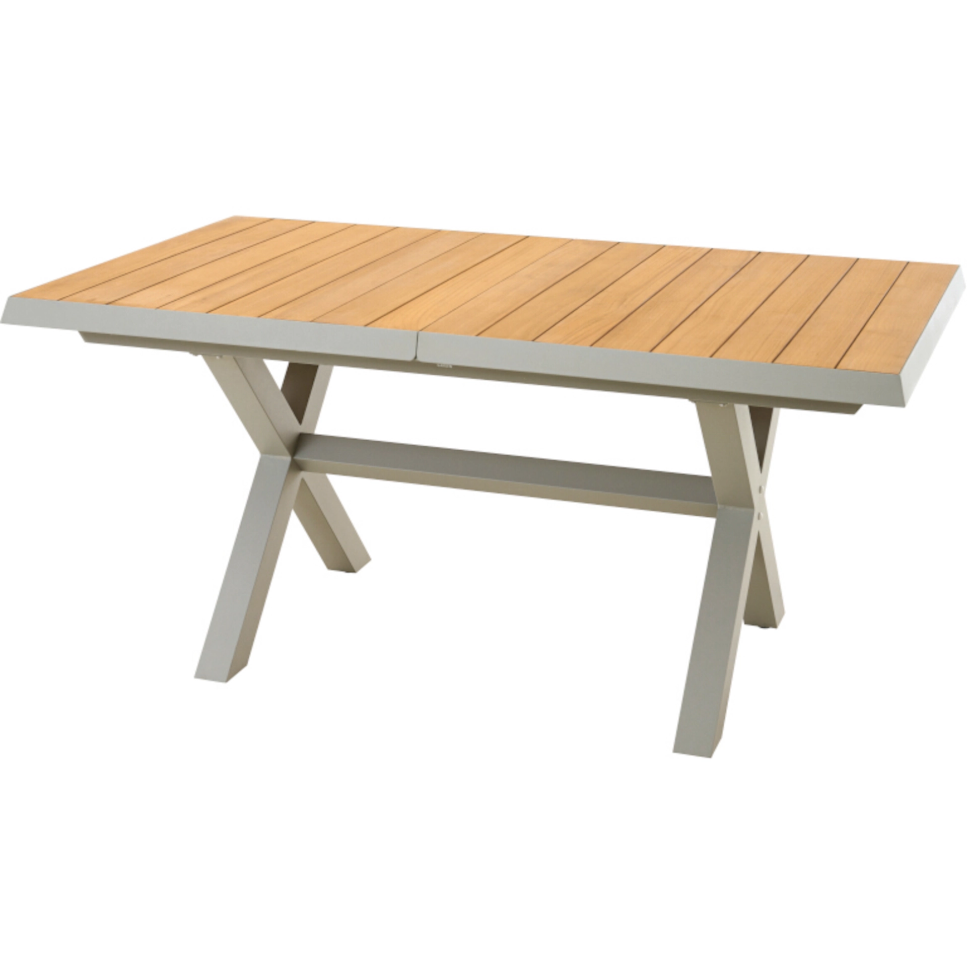 Ausziehtisch SINCRO matt seidengrau / Teak FSC | G...