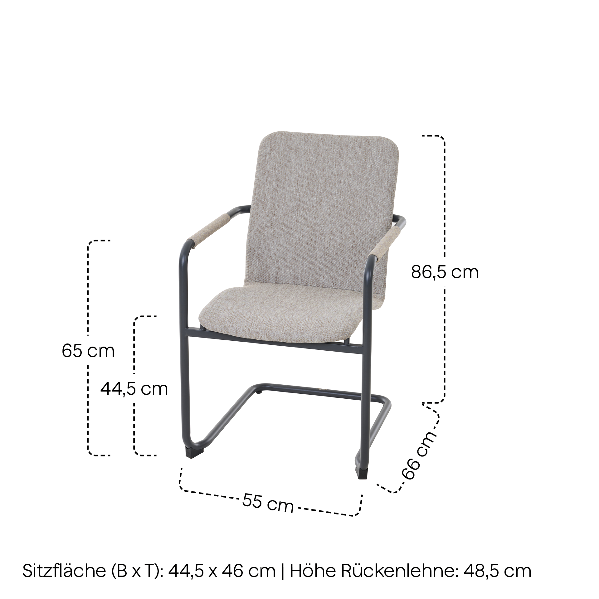 REPTON Schwingstuhl | taupe grau / anthrazit