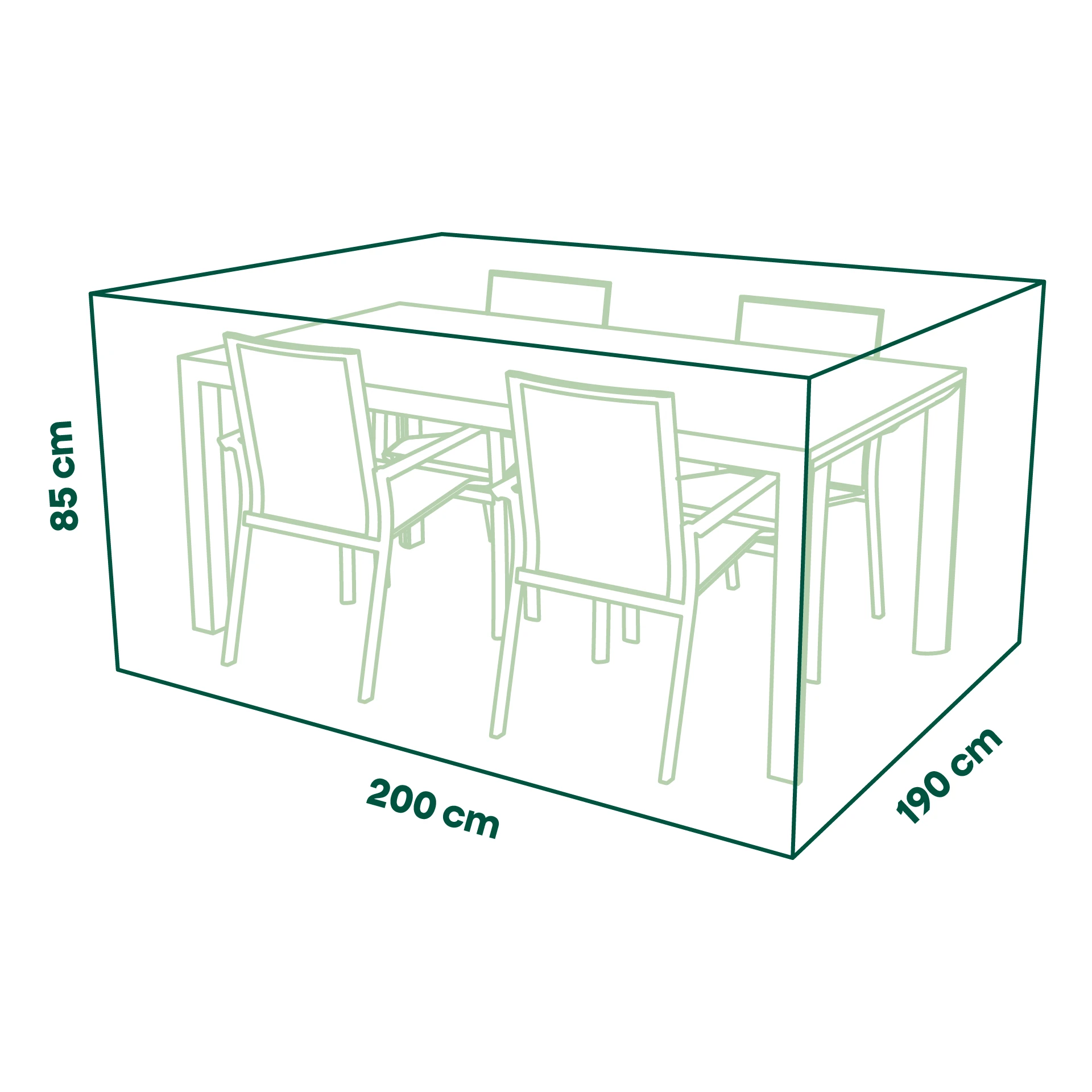 Schutzhülle Plus Sitzgruppe | 200 x 190 x 85 cm
