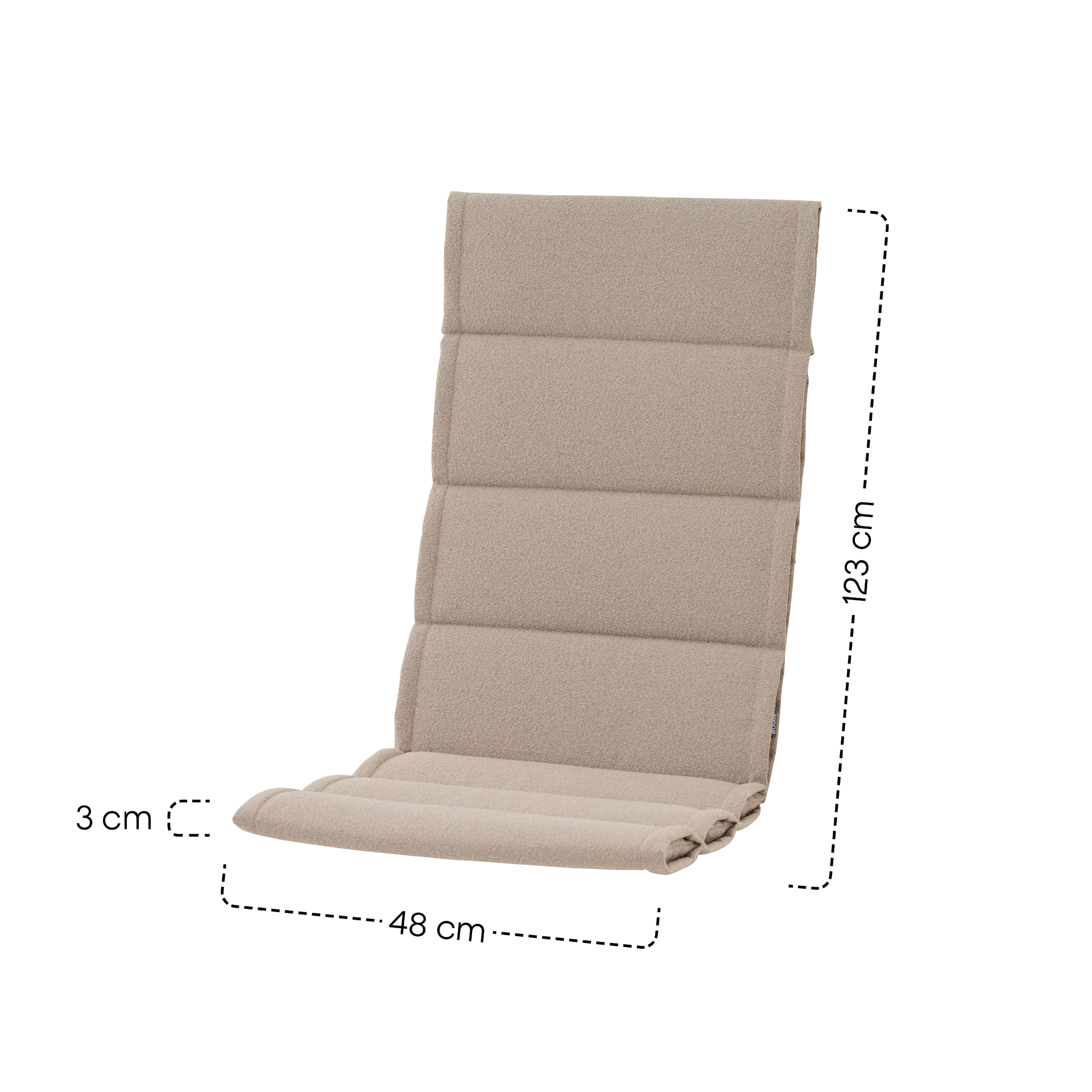 MALU Sesselauflage | toffee | 123 cm