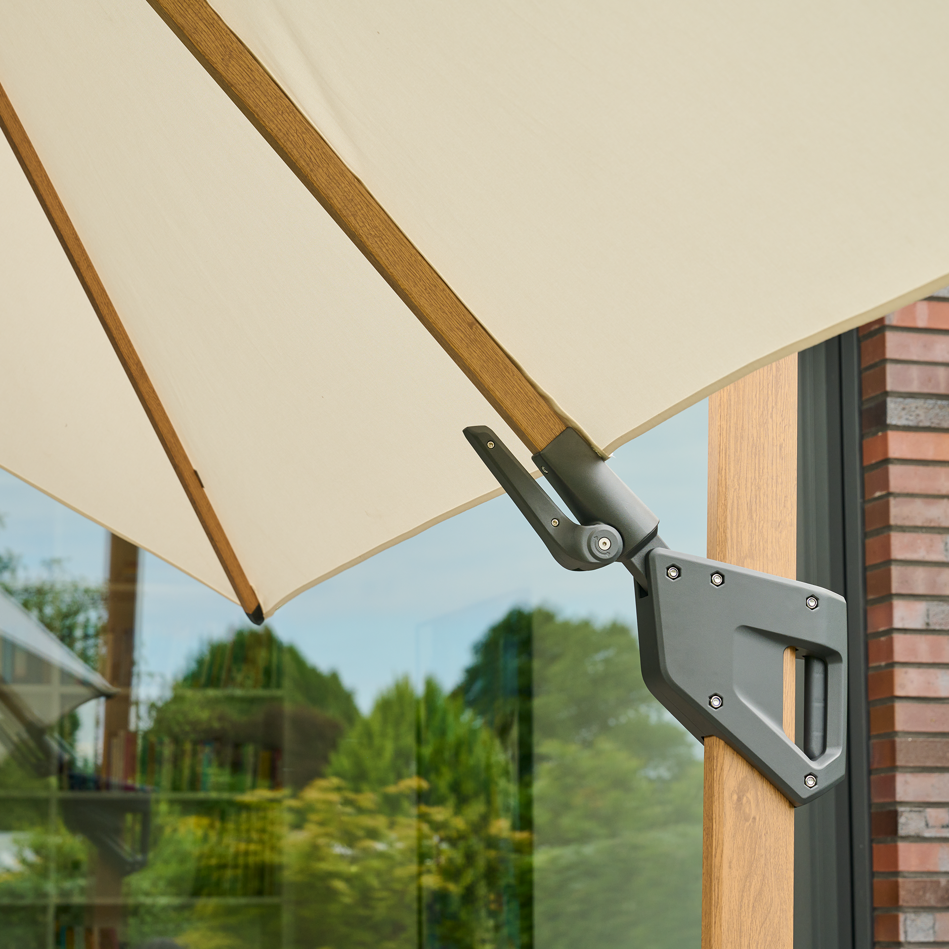 PINO N+ Ampelschirm | 300 x 300 cm | natur-meliert...