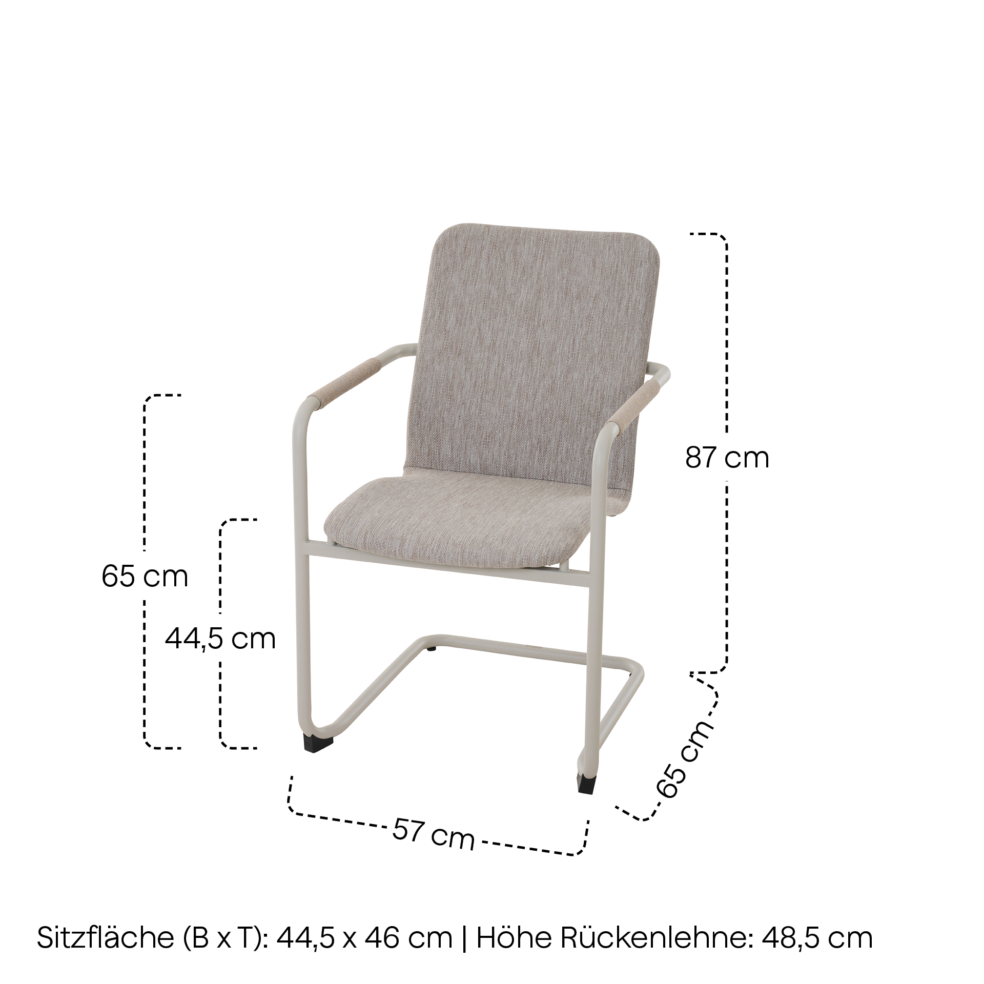 REPTON Schwingstuhl | mix taupe / seidengrau