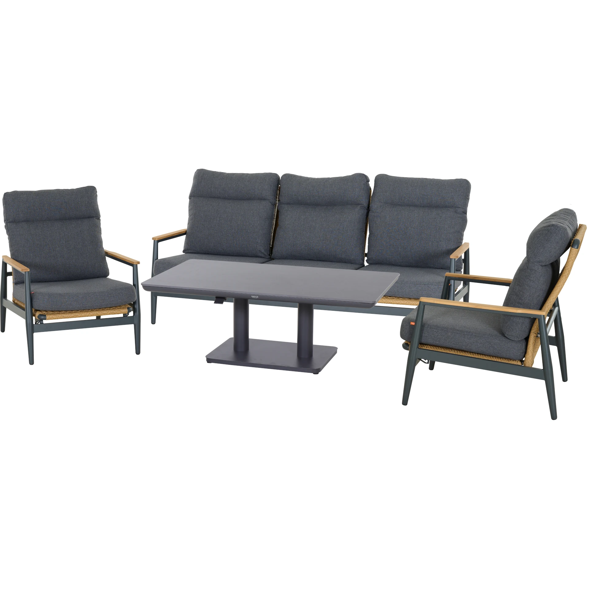 Sets | Roma Lifttisch + Lounge Set grau/natur | SI...
