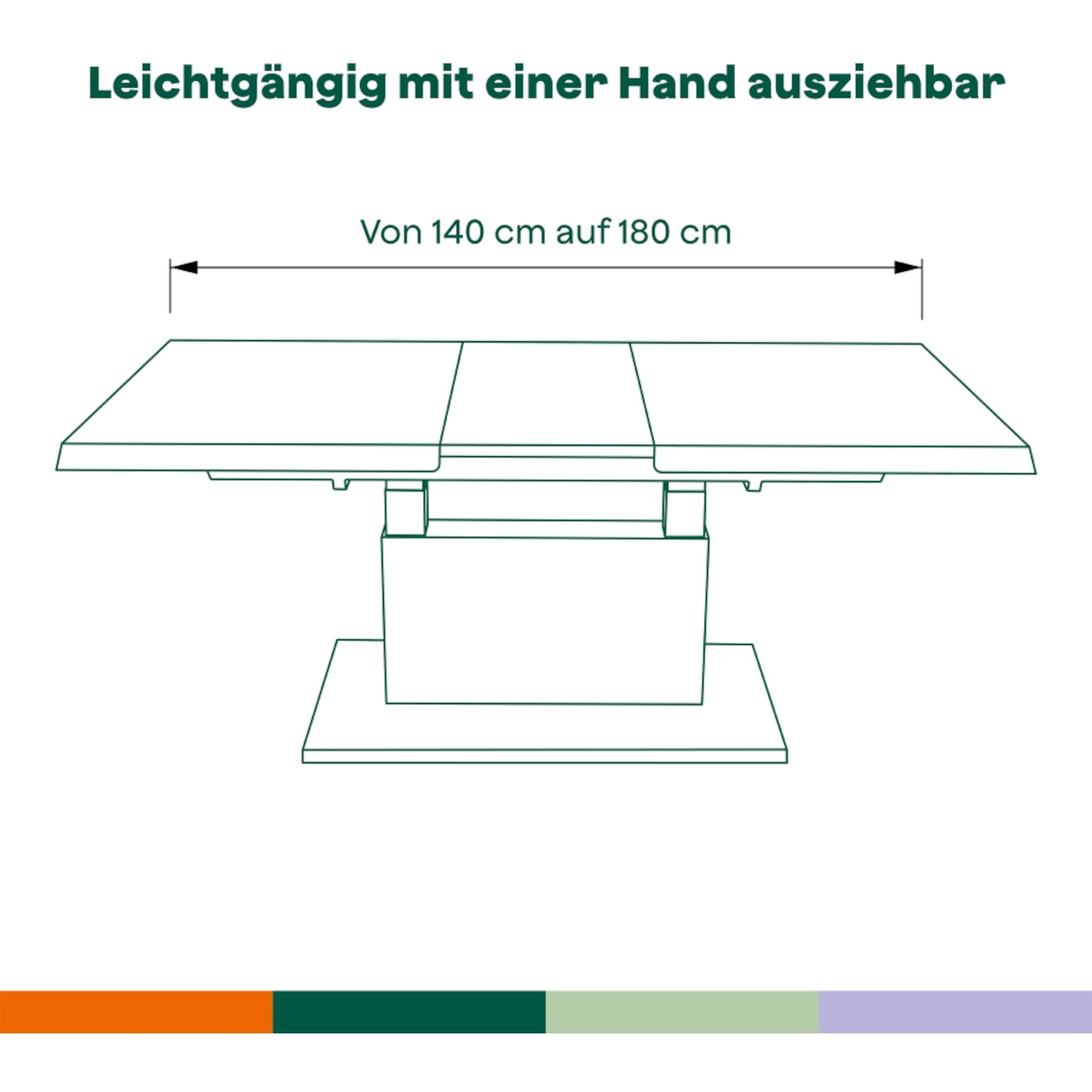Lifttisch | Talina 140/180x90cm titan | SIENA GARD...