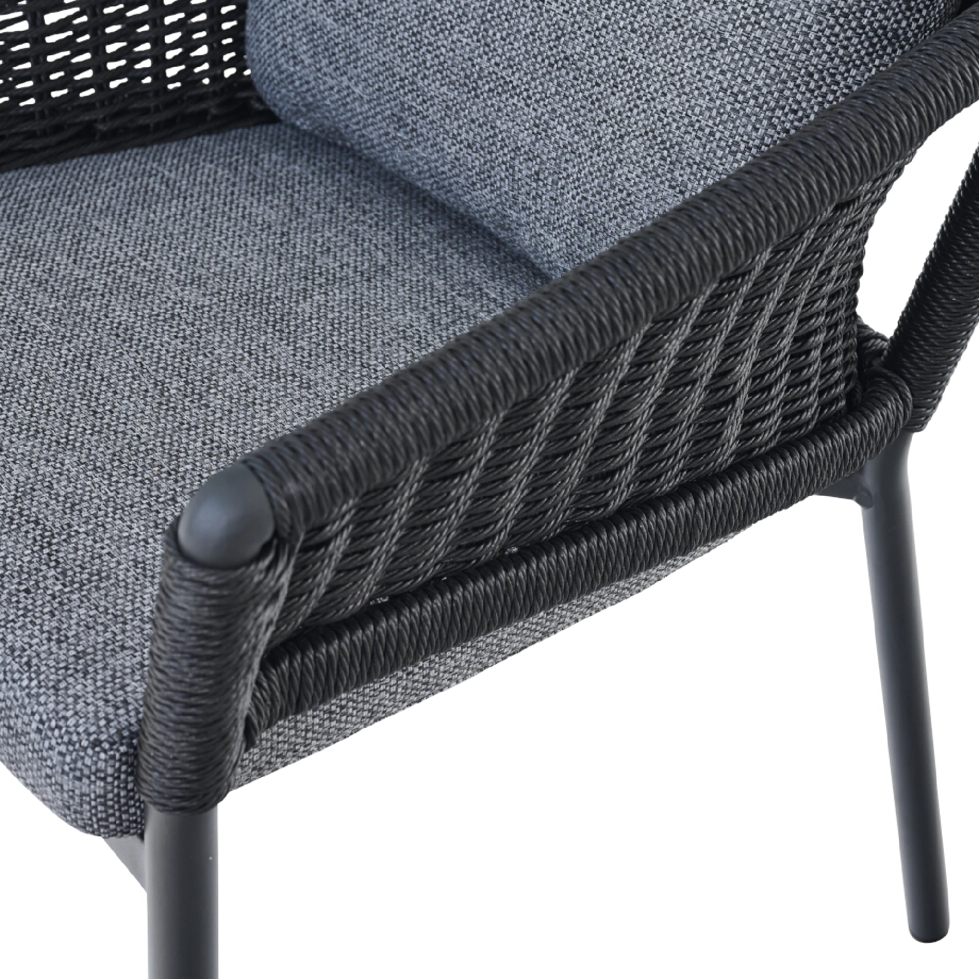 MERANO Stapelsessel | inkl. Kissen | schwarz / ant...