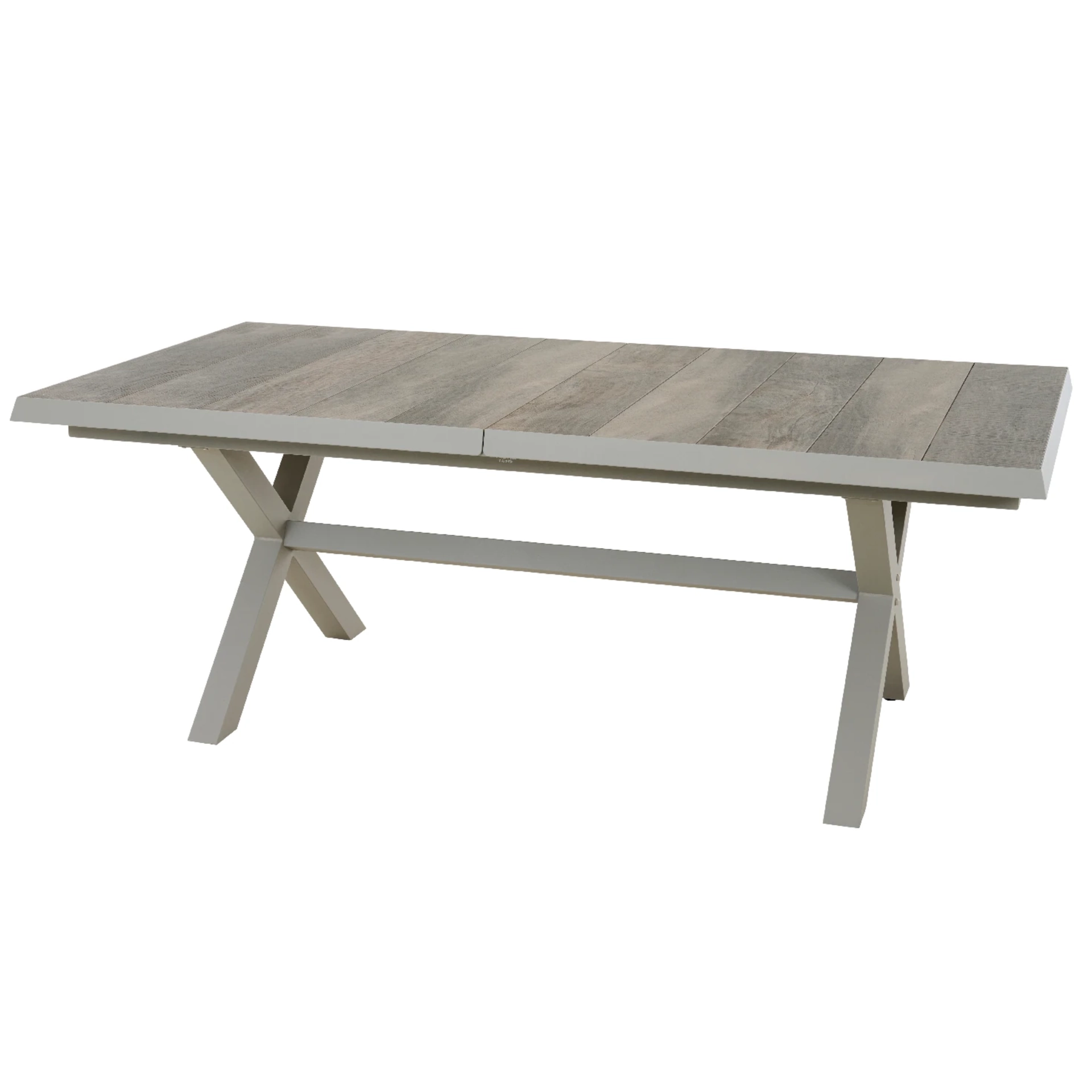 SINCRO / CORIDO Gartenmöbel Set | 6 Sitzplätze | washed grey / mixed taupe | inkl. Auflage