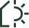 Symbol mit einer halben Sonne und einem halben Haus