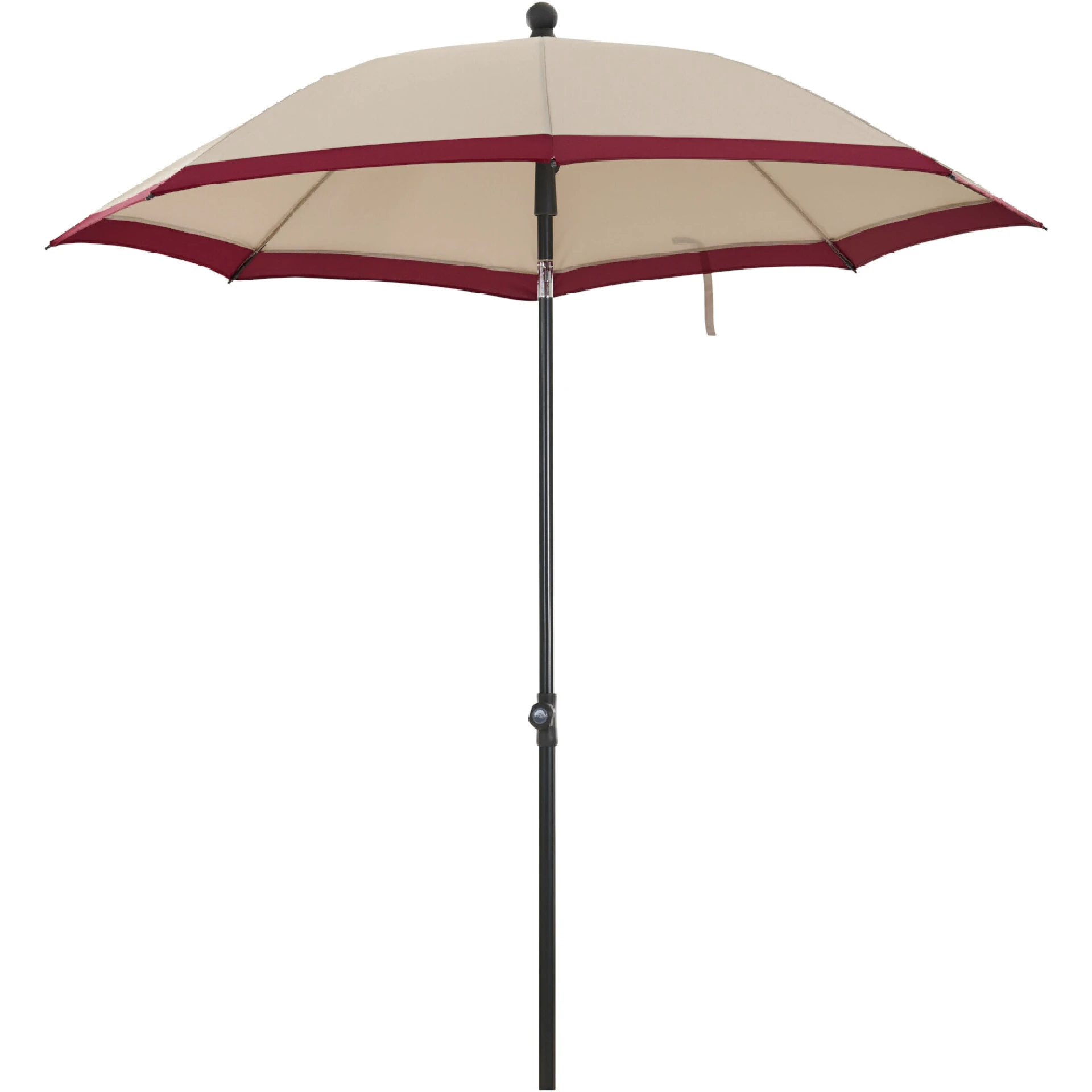 CITY Push Mittelstockschirm | Ø 180 cm | beige-plum / anthrazit