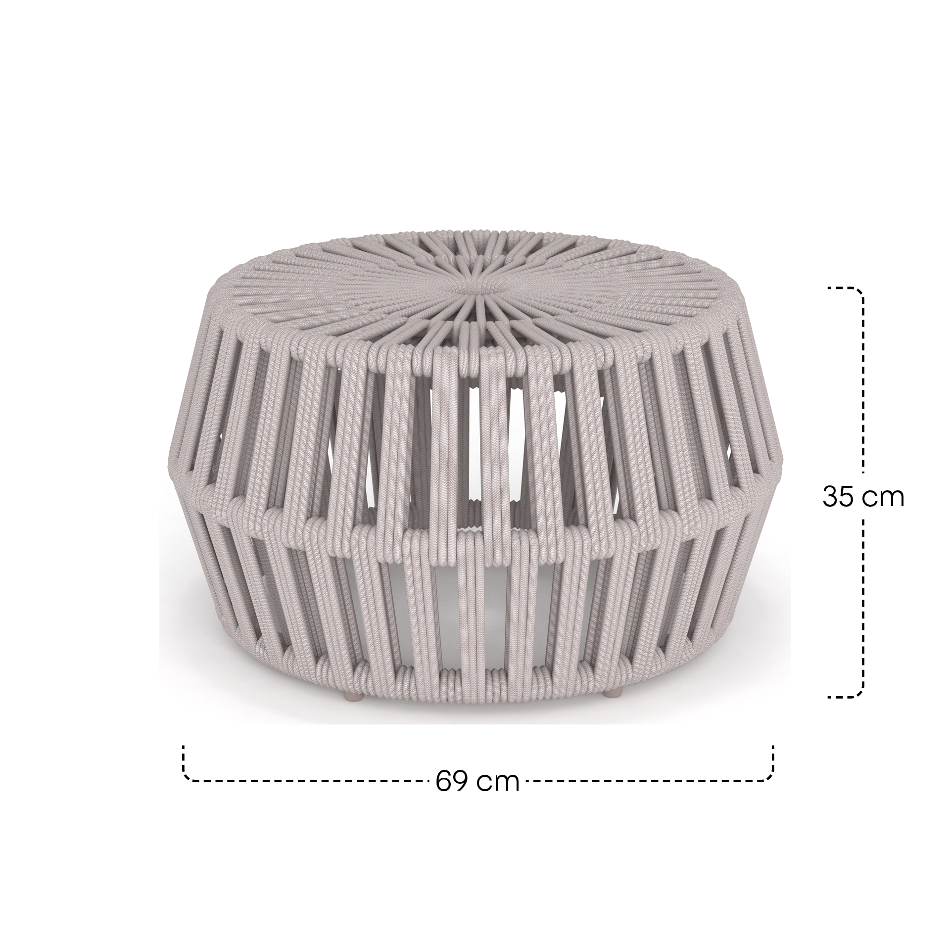 SEDIO Hocker | Ø 69 x 35 cm | natur