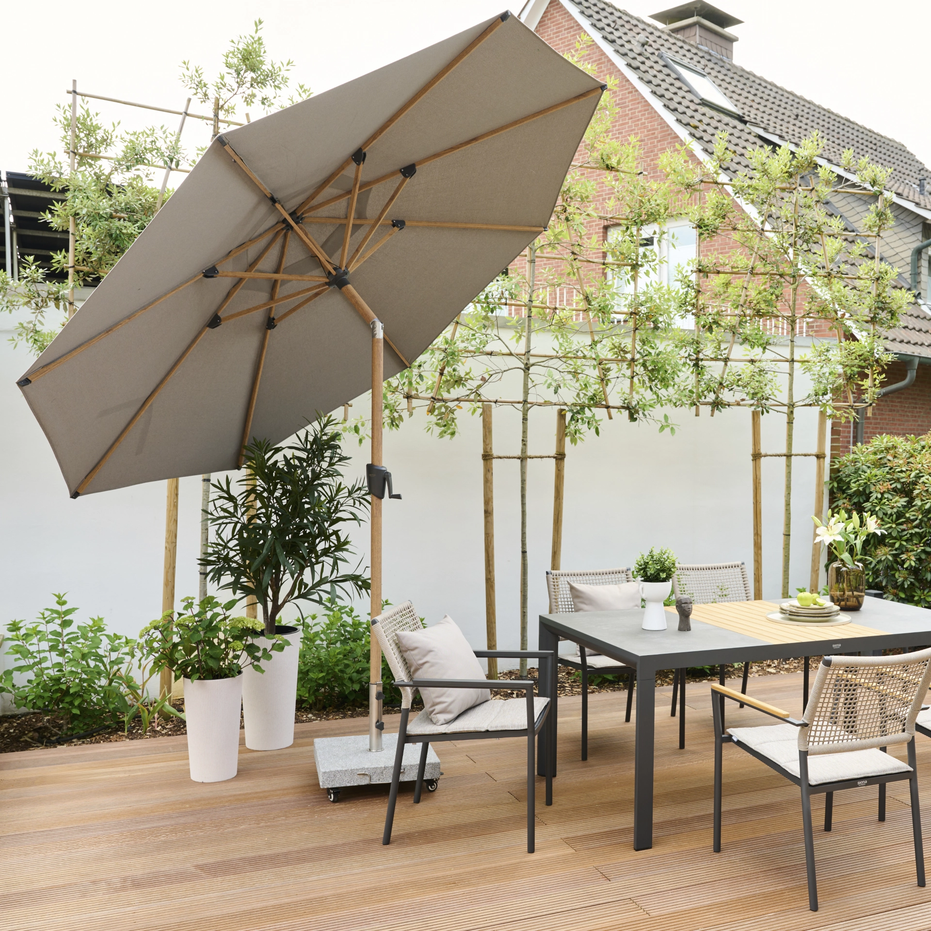 Mittelstockschirme | PINO woodlock/taupe | SIENA G...