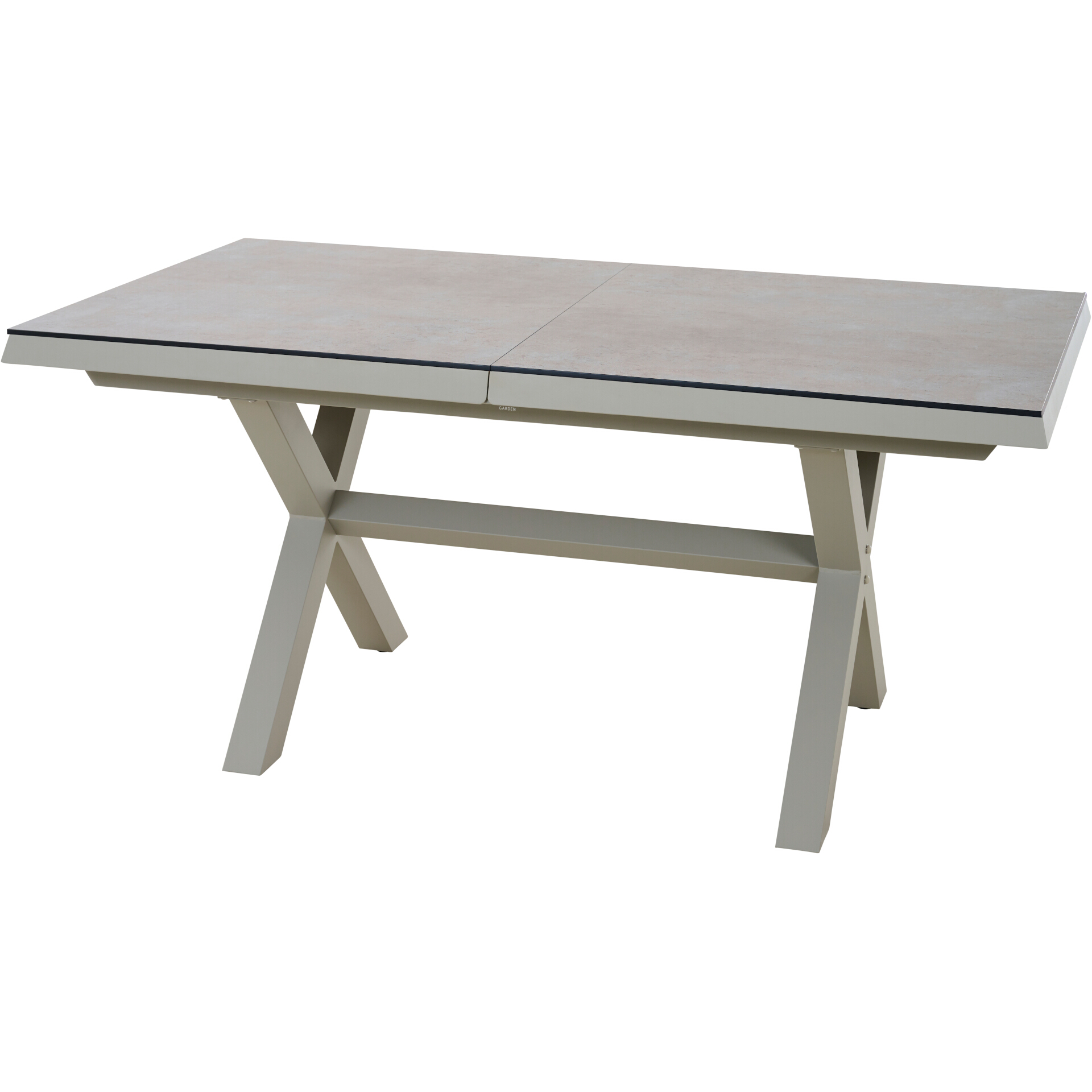 SINCRO Gartentisch ausziehbar | 160/200 x 90 cm | HPL beton