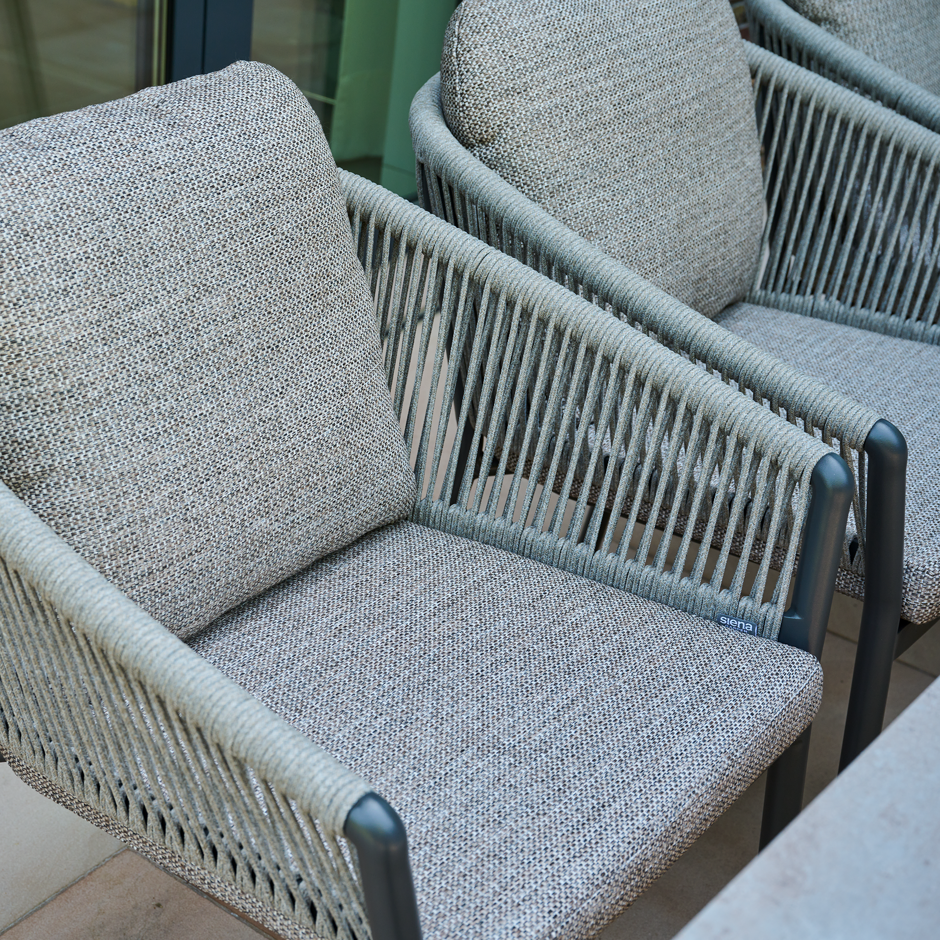 MERANO Stapelsessel | inkl. Kissen | taupe grau / ...