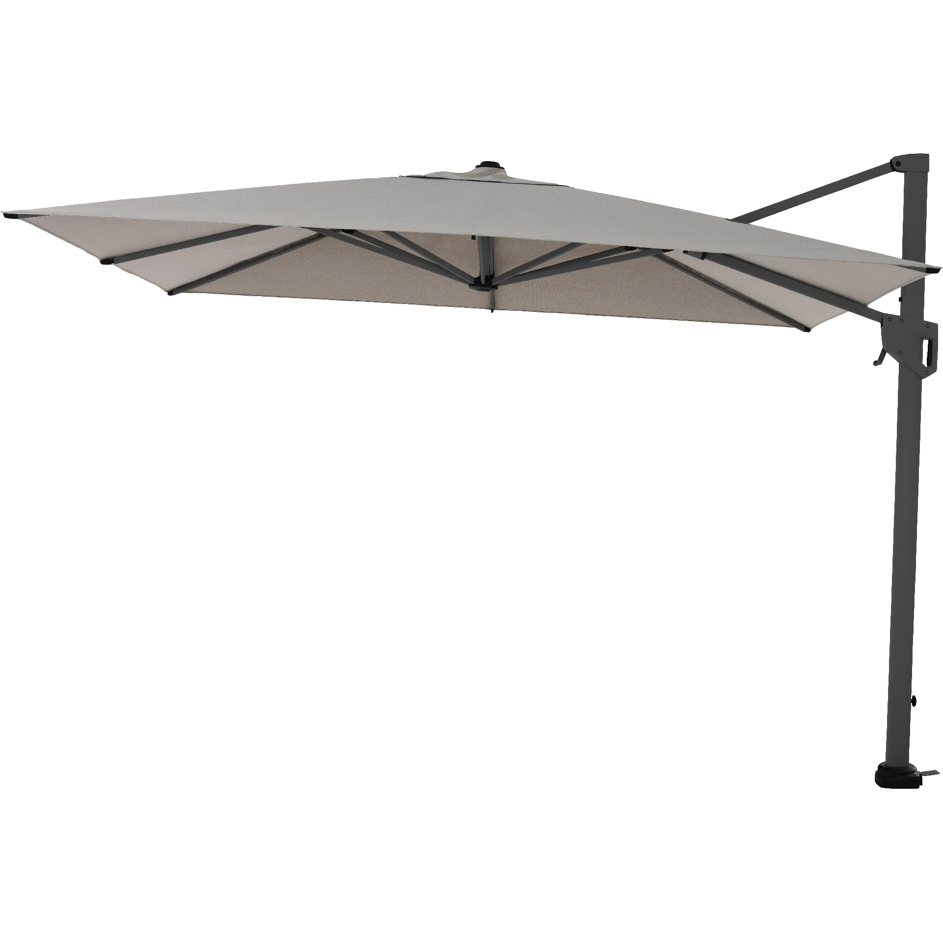 PINO Ampelschirm | 310 x 210 cm | taupe-meliert / matt anthrazit