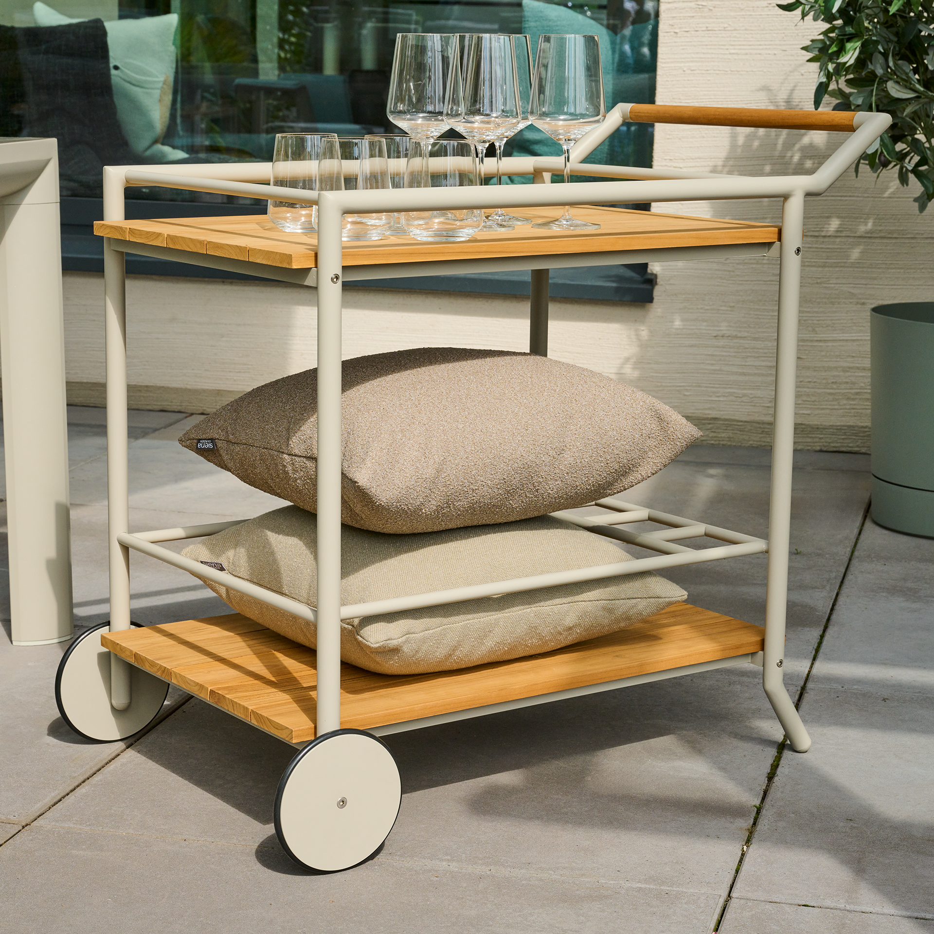 ROLITO Servierwagen | Teakholz FSC 100 % | natur /...