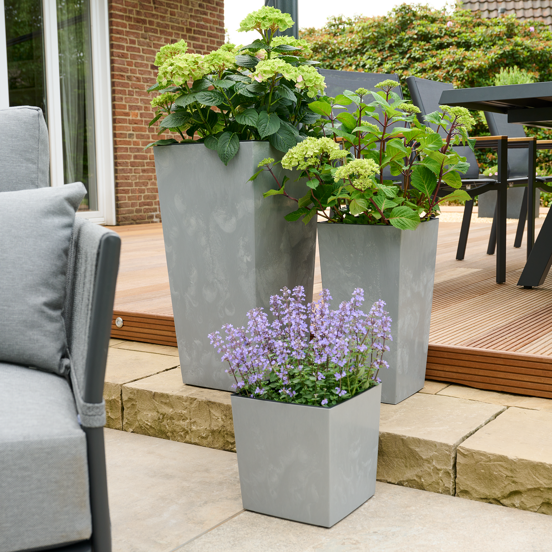 Blumentopf | Nizza Stone grau 30 x 57 cm | SIENA G...