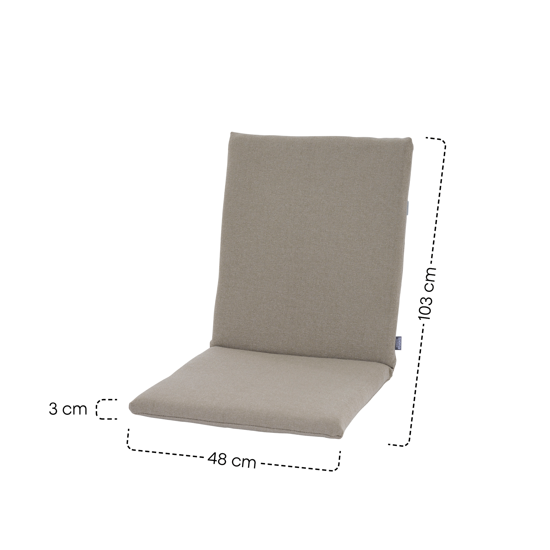 COLORFUL Sesselauflage | greige | 100 cm