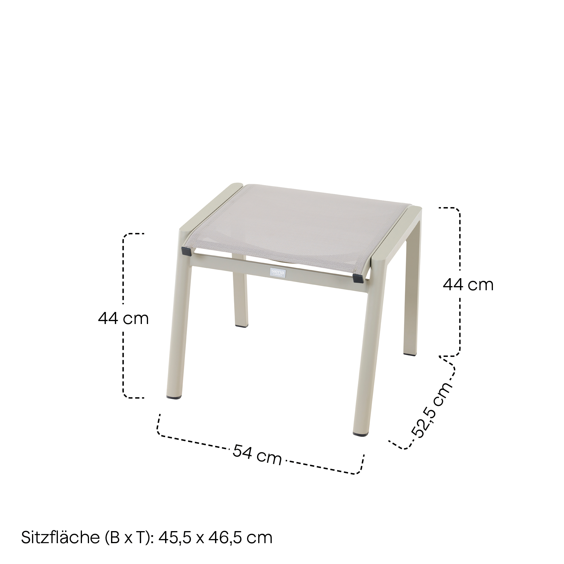 BOLOGNA Hocker | taupe grau / seidengrau