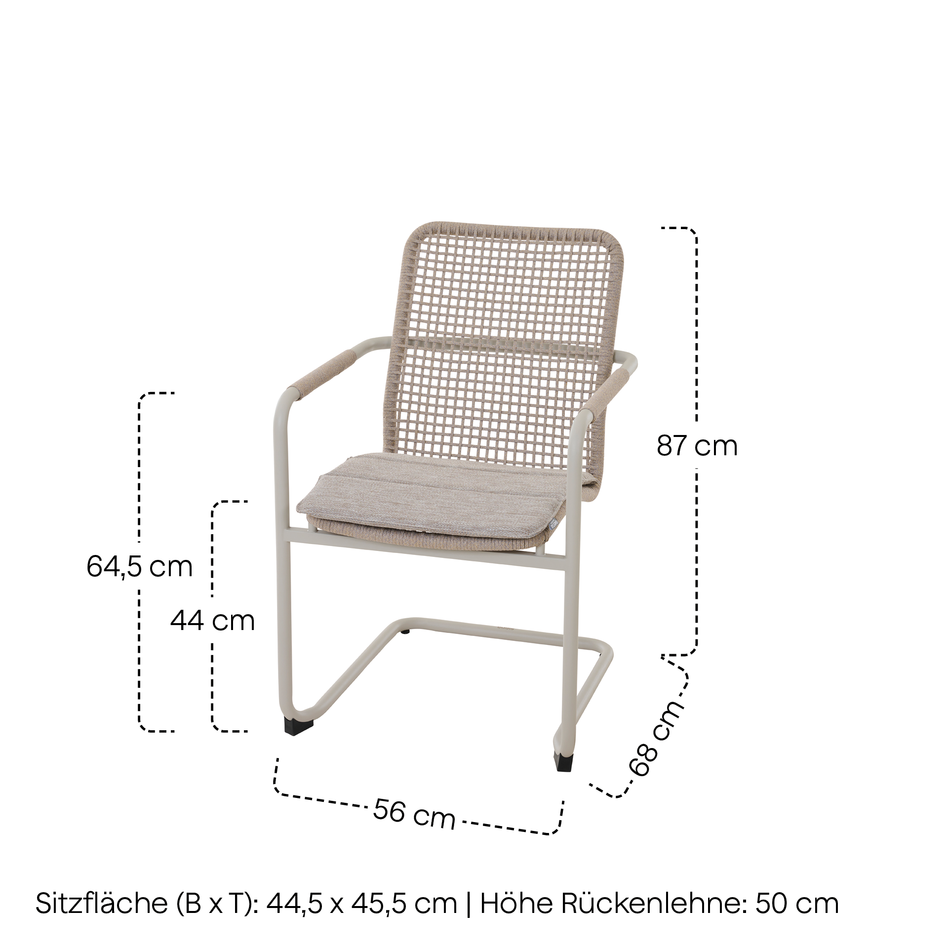 REPTON Schwingstuhl | taupe grau / seidengrau