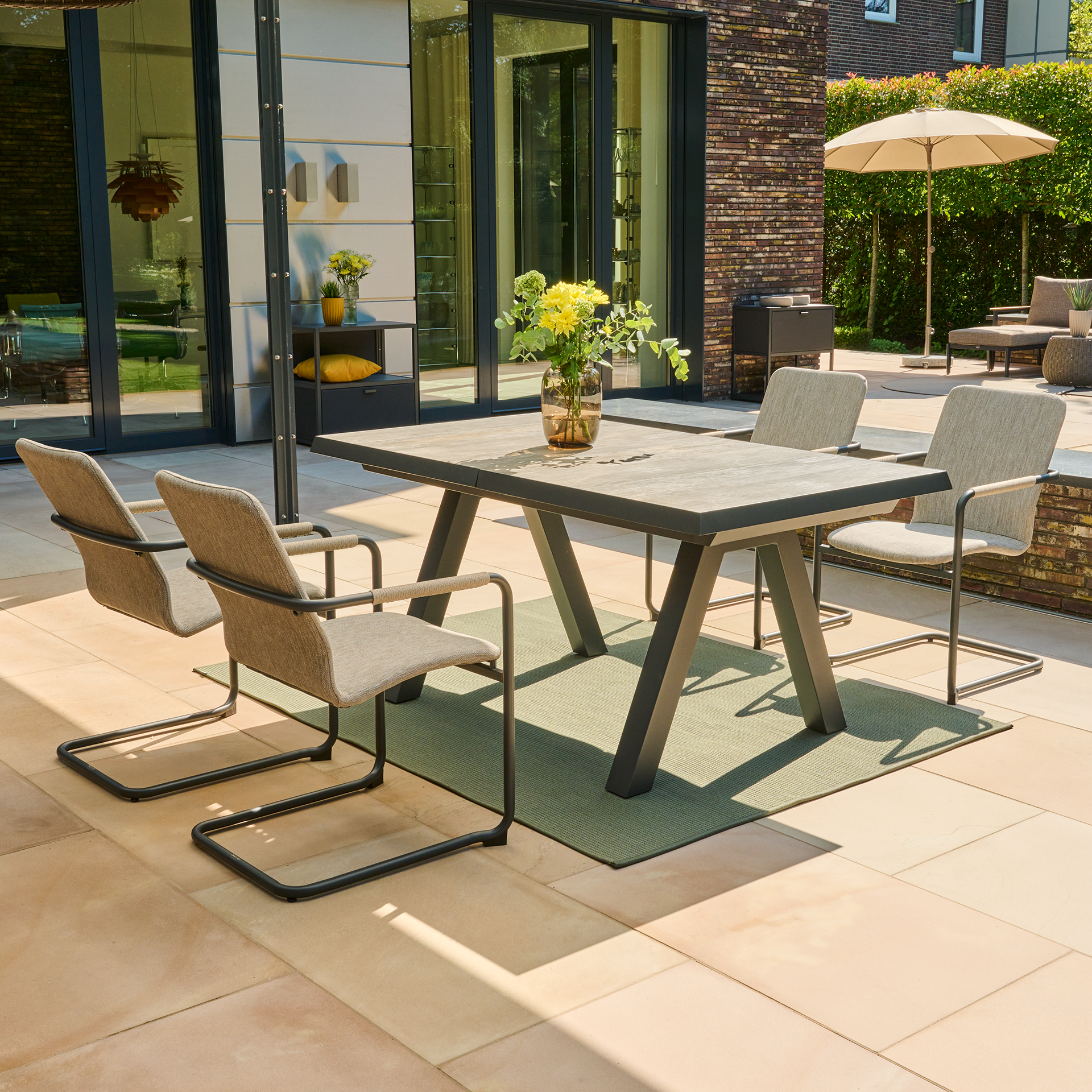 REPTON Schwingstuhl | taupe grau / anthrazit