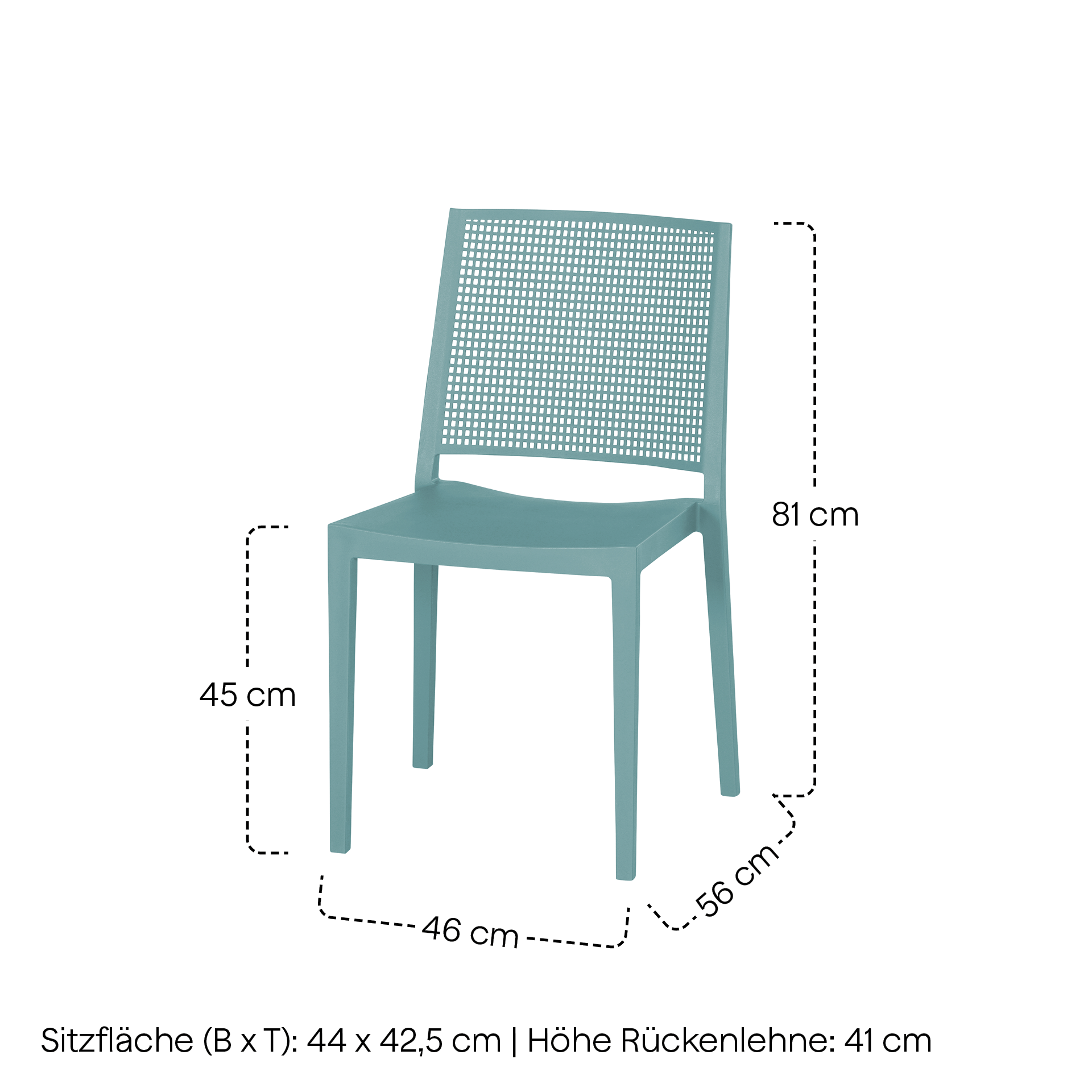 SQUARE Stapelstuhl | nilgrün | Urban Lights