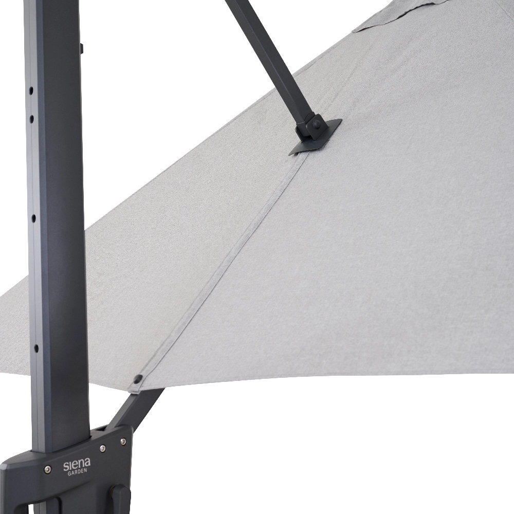 PINO zweefparasol | 310 x 210 cm | grijs gemêleerd / a...