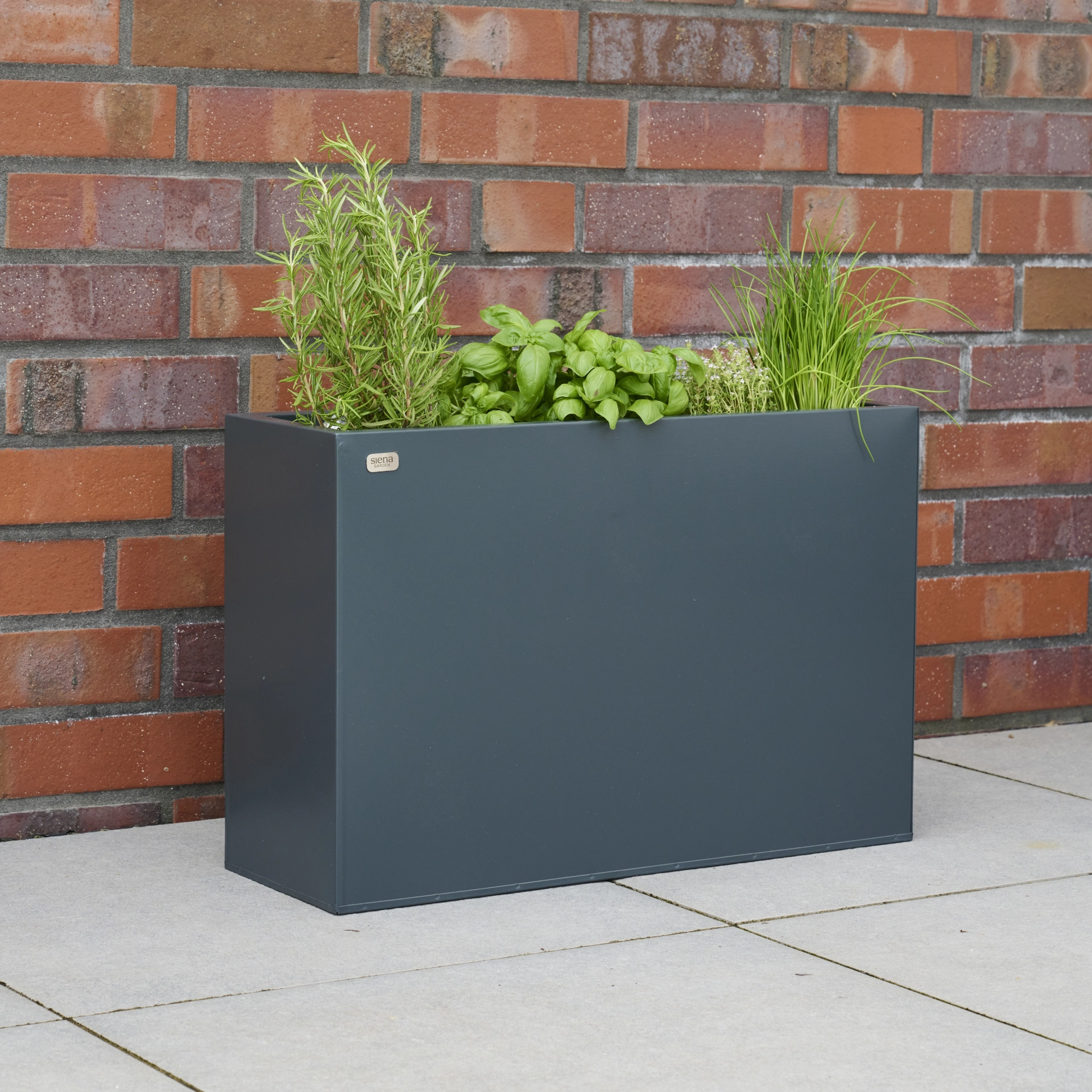 Pflanzkasten SANTI | Stahlblech anthr, 60 x 20 x 4...