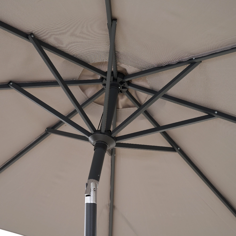 FAGUS parasol met middenstok en zwengel | Ø 250 cm | grijs ...
