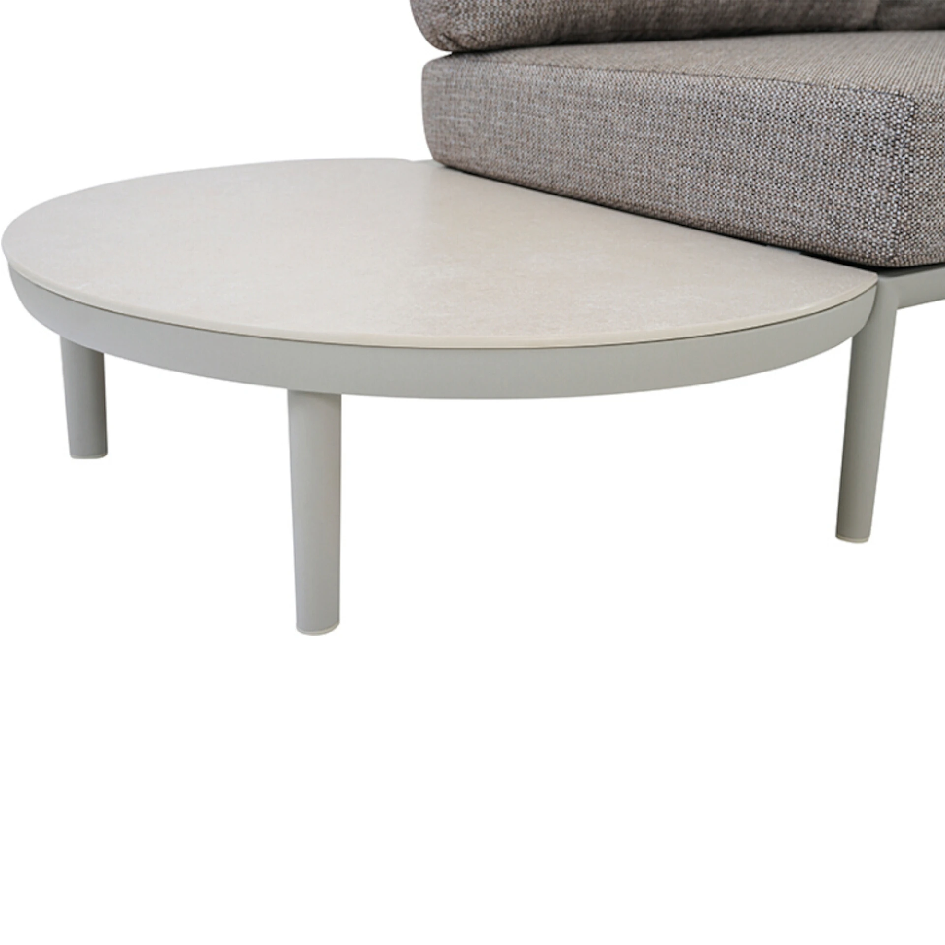 CALDARO Seitentisch | beige / seidengrau