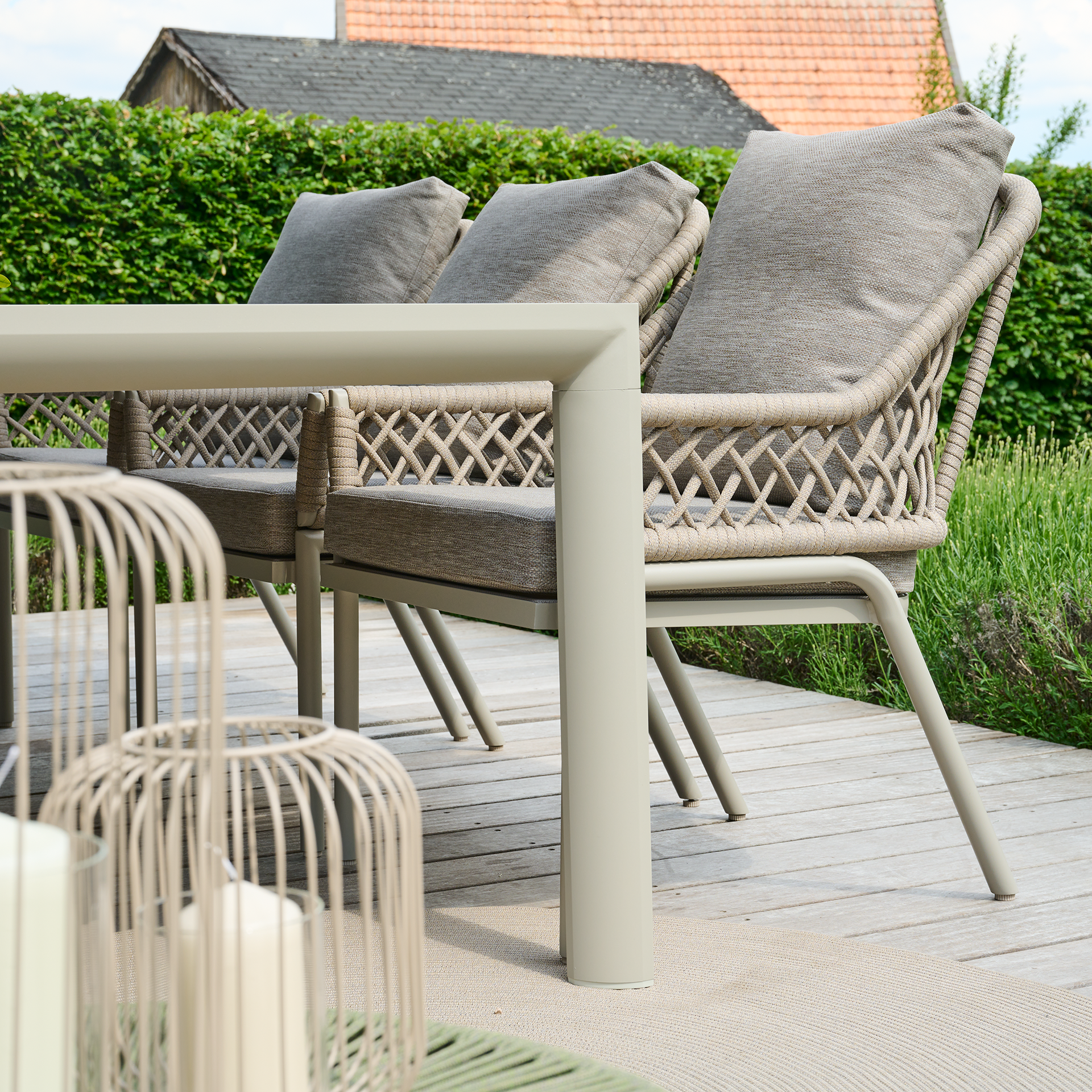 CHESTER Gartensessel Comfort plus | taupe grau / s...