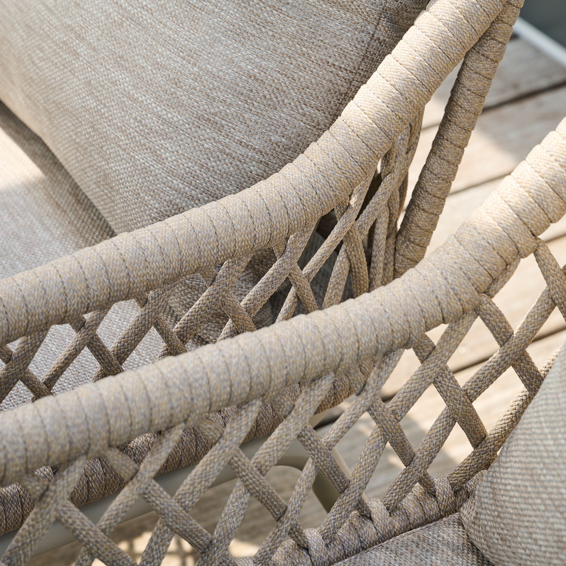 CHESTER Gartensessel | taupe grau / seidengrau