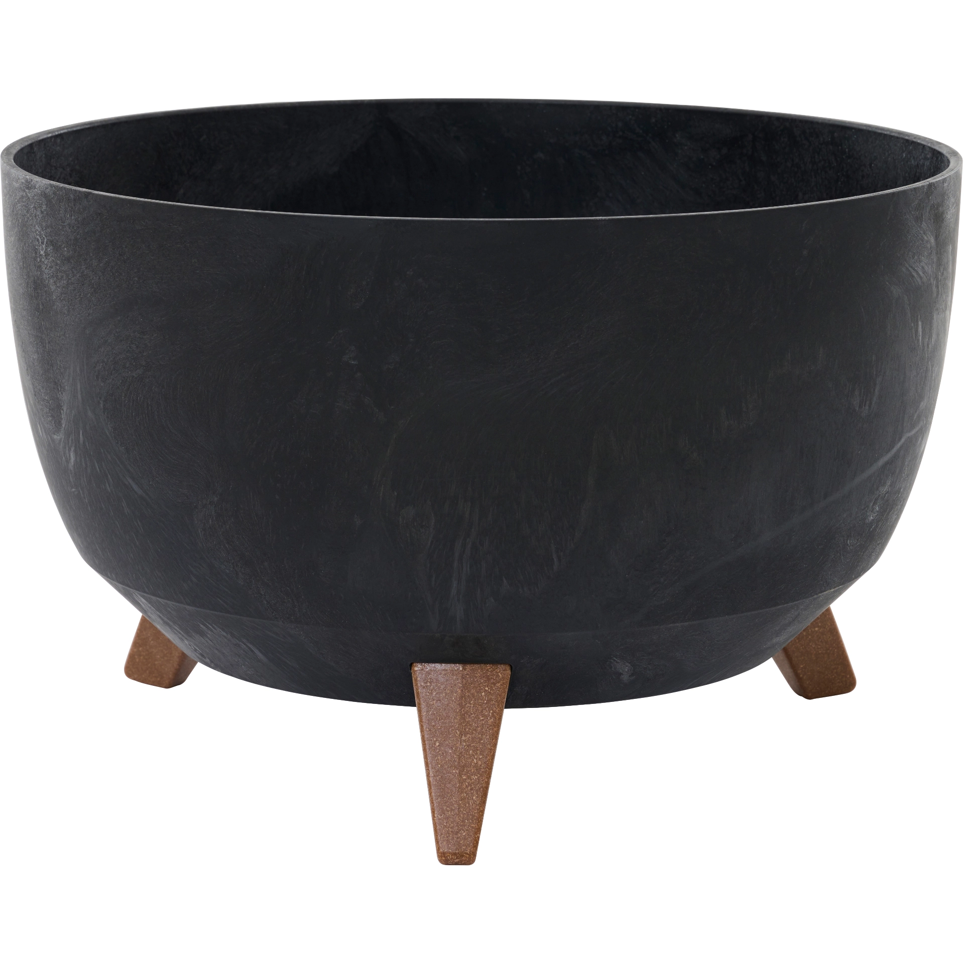 Blumentopf | Oslo Stone schwarz Ø 40 x 25 cm | SI... Blumentopf | Oslo Stone schwarz Ø 40 x 25 cm | SI...