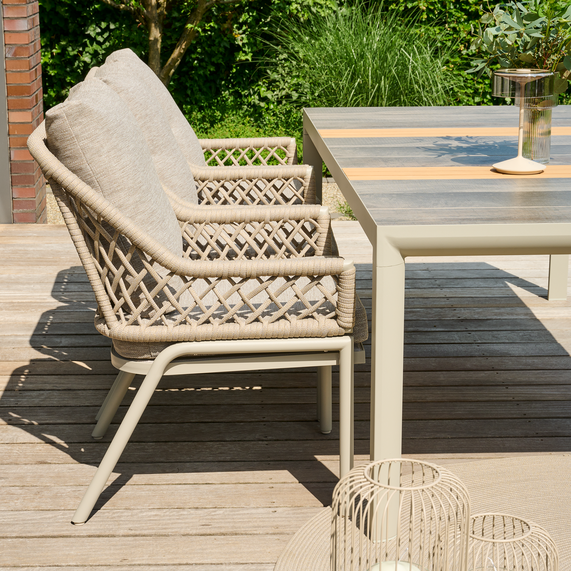 CHESTER Gartensessel Comfort plus | taupe grau / s...