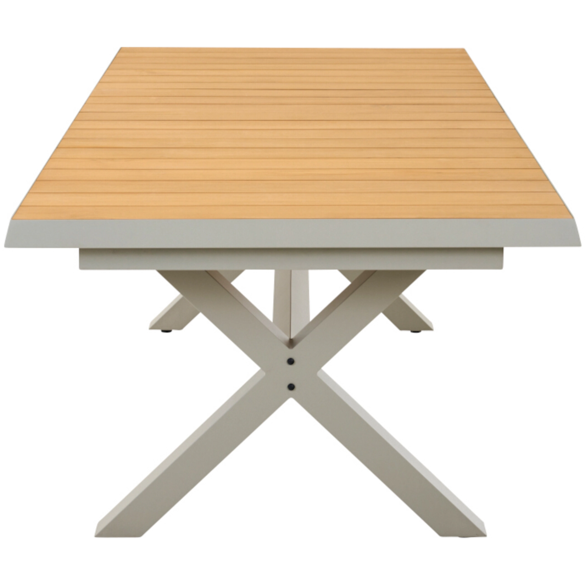 Ausziehtisch SINCRO matt seidengrau / Teak FSC | G...