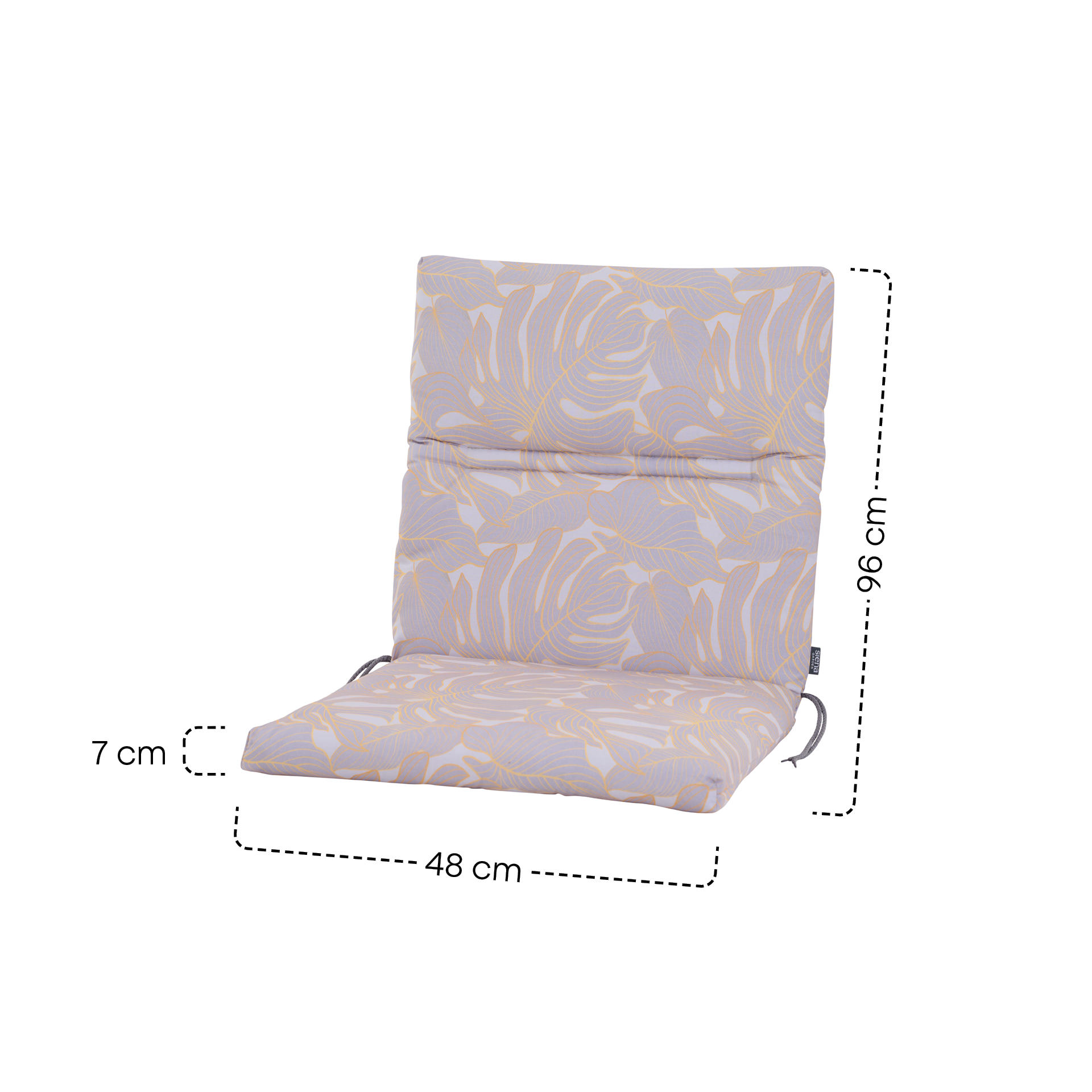 COMFORT Sesselauflage | tropische Blätter | 110 c...