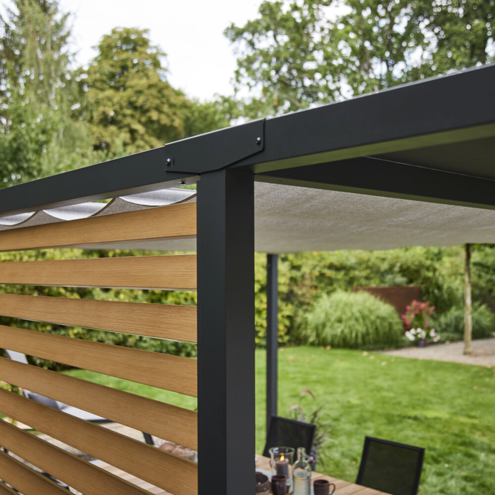 Pavillons | Set Libera Basis + Dach + Blende Holzo... Pavillons | Set Libera Basis + Dach + Blende Holzo...